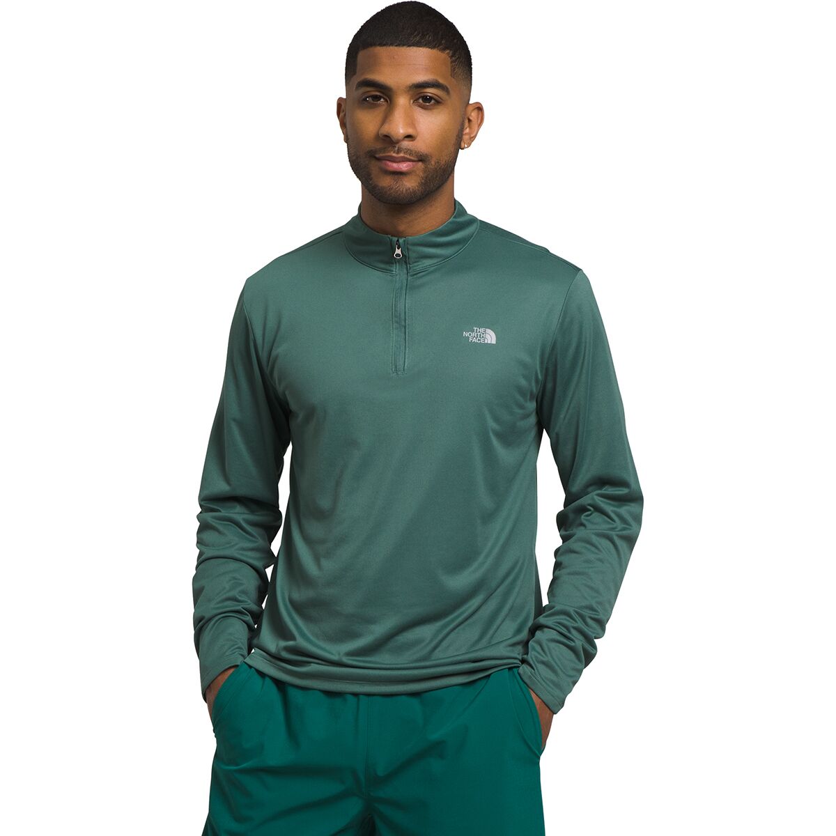 Image of The North Face Elevation 1/4-Zip Top - Men's Dark Sage, XXL