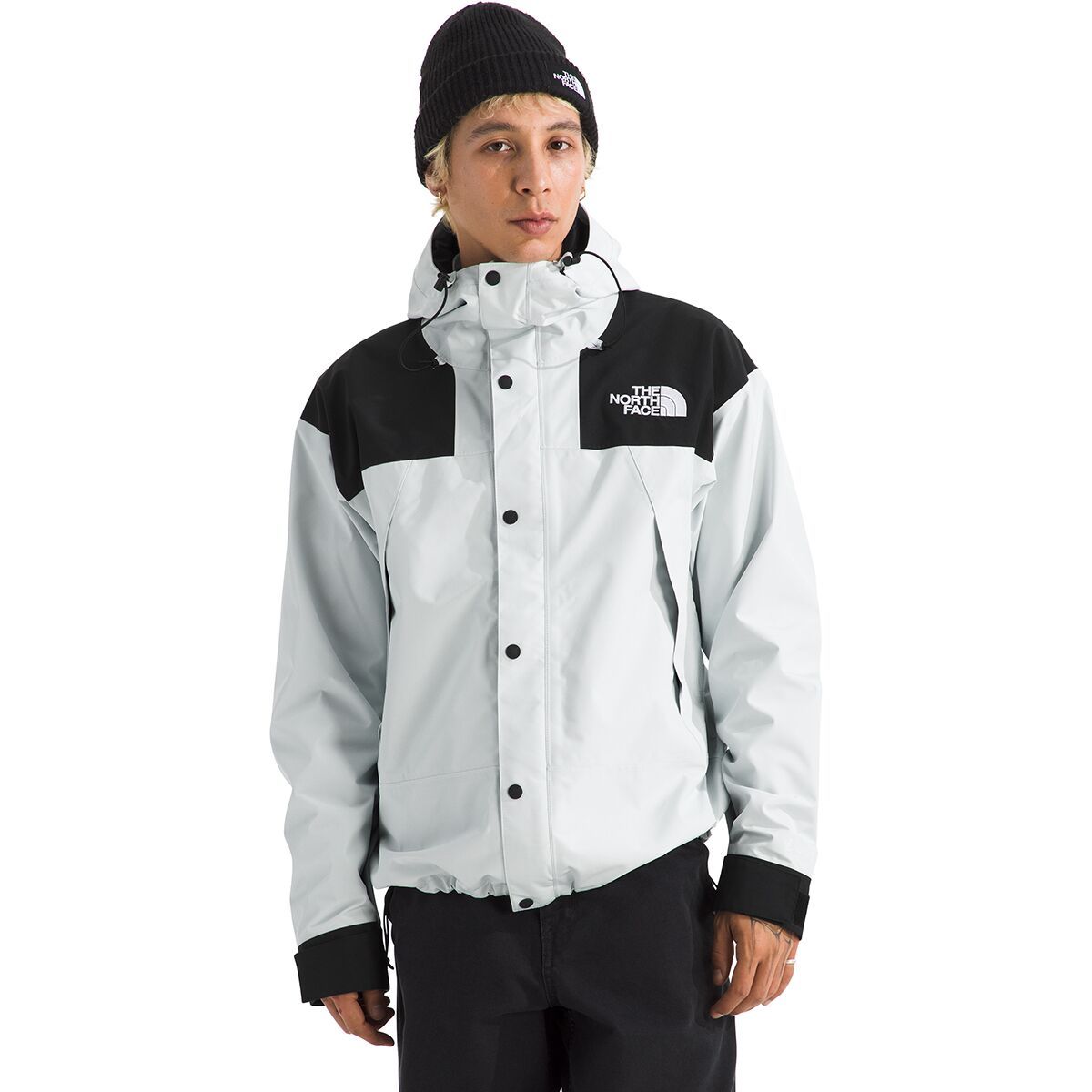 Image of The North Face GTX Mountain Jacket - Men's Pearl Stone/TNF Black, M