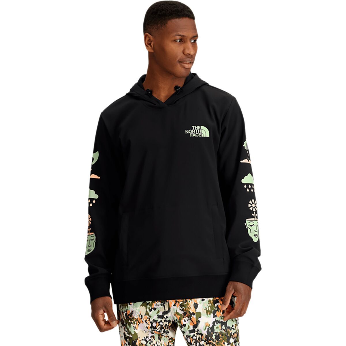 The North Face Tekno Logo Hoodie - Men's TNF Black/Misty Sage, XL