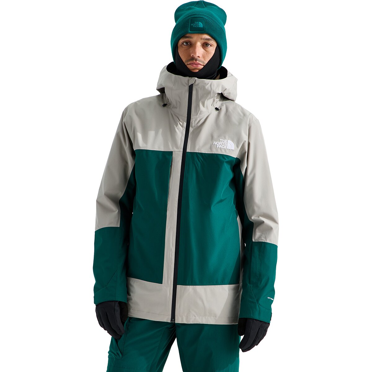 Image of The North Face ThermoBall Eco Snow Triclimate Jacket - Men's Pacific Teal/Stone Slab/Dark Chestnut, XXL