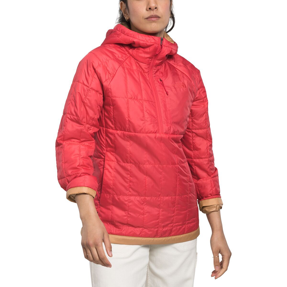 The North Face Circaloft 1/4-Zip Pullover - Women's Clay Red/Almond Butter, M