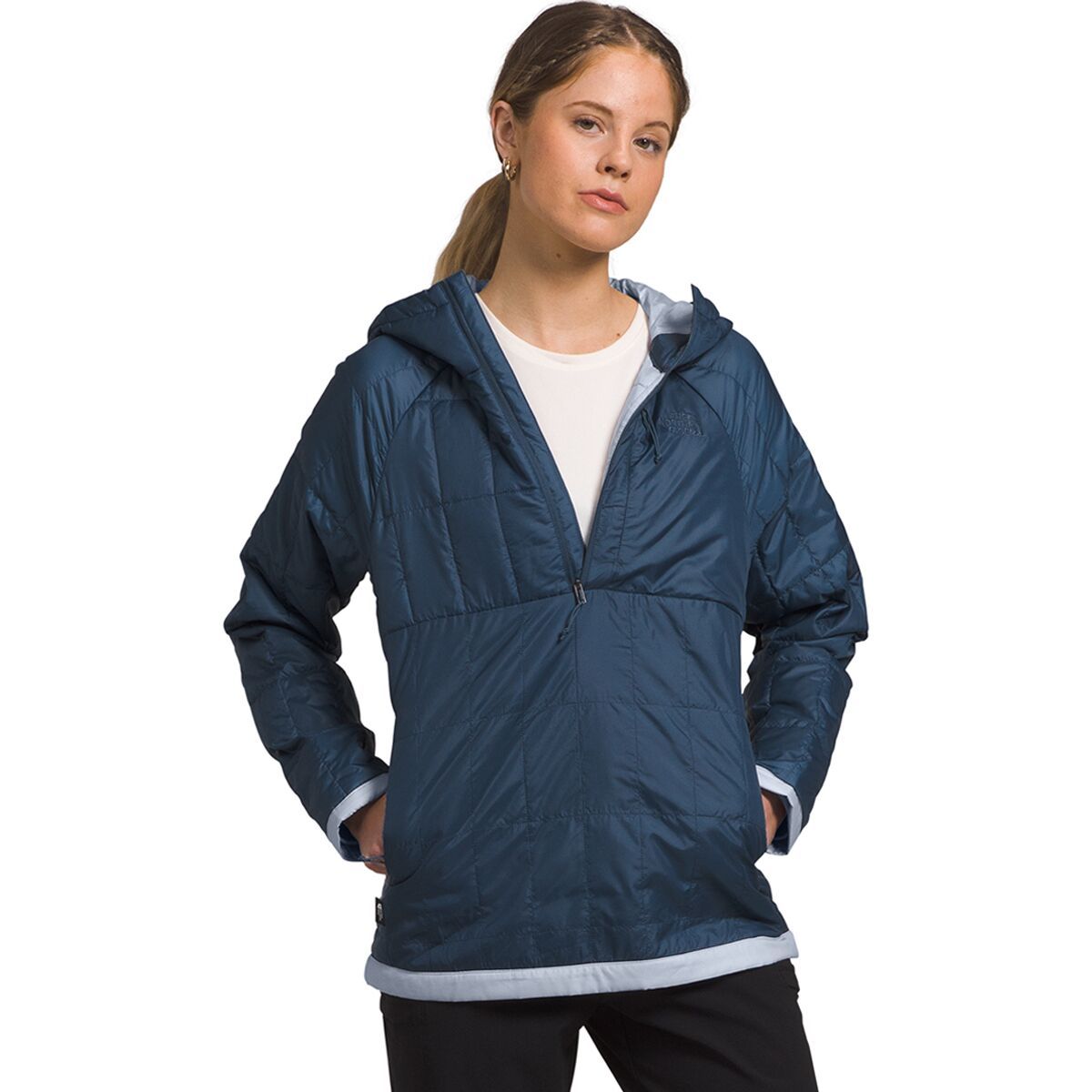 The North Face Circaloft 1/4-Zip Pullover - Women's Shady Blue/Dusty Periwinkle, XXL