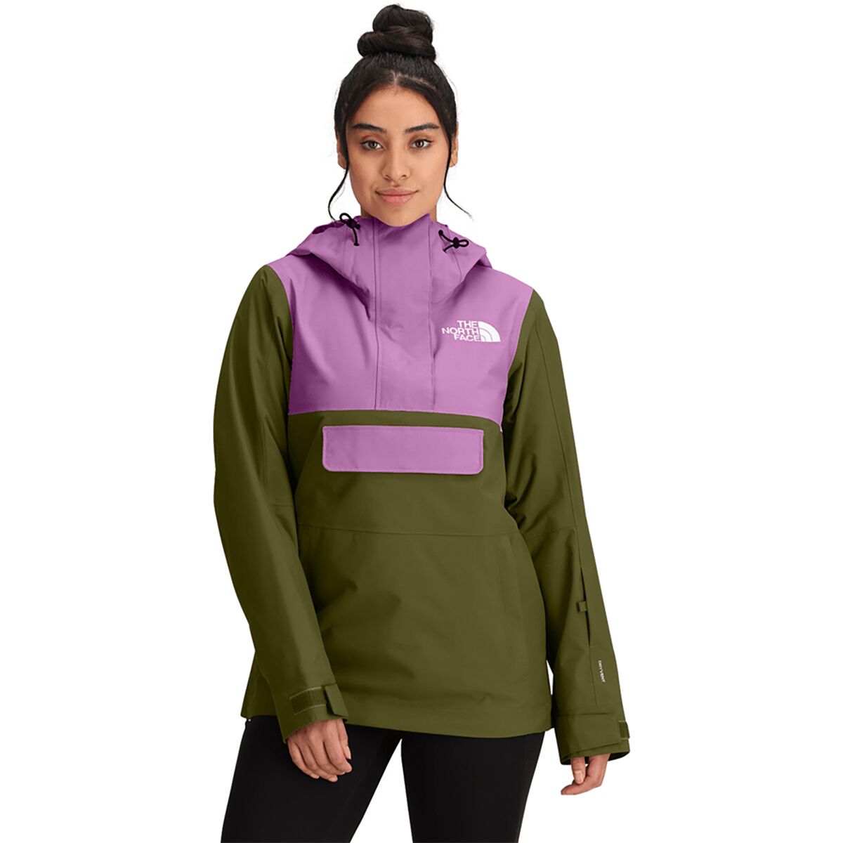 Image of The North Face Driftview Anorak - Women's Forest Olive/Dragonfruit, M