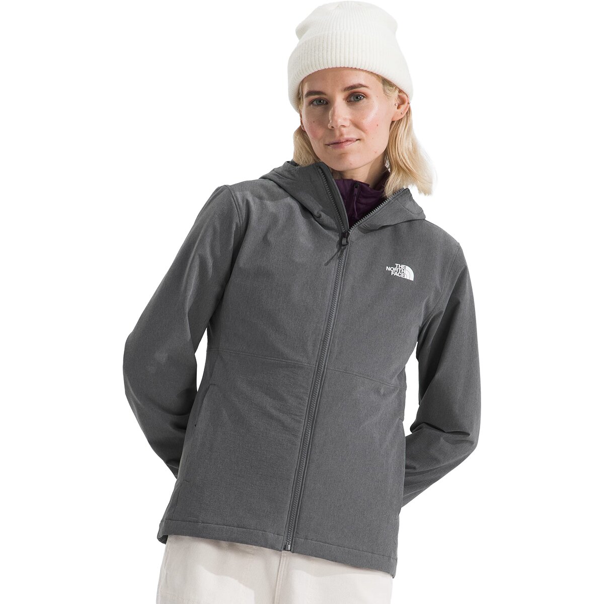 Image of The North Face Shelbe Raschel Hooded Jacket - Women's Smoked Pearl/Heather, L