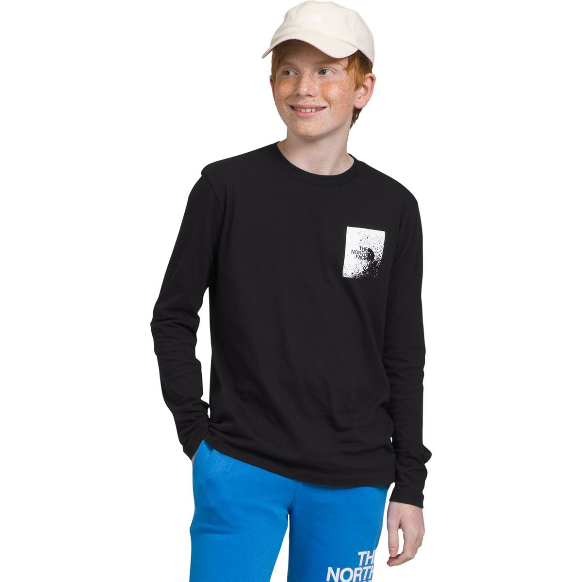 The North Face Graphic Long-Sleeve T-Shirt - Boys' TNF Black, XXL