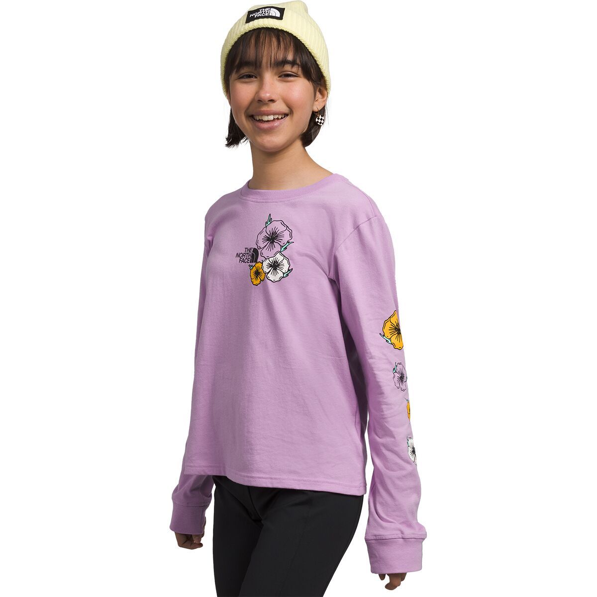 The North Face Graphic Long-Sleeve T-Shirt - Girls' Lupine, XXL