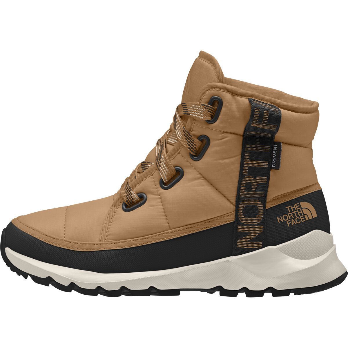 Image of The North Face ThermoBall Lace Up Luxe WP Boot - Women's Almond Butter/TNF Black, 7.0