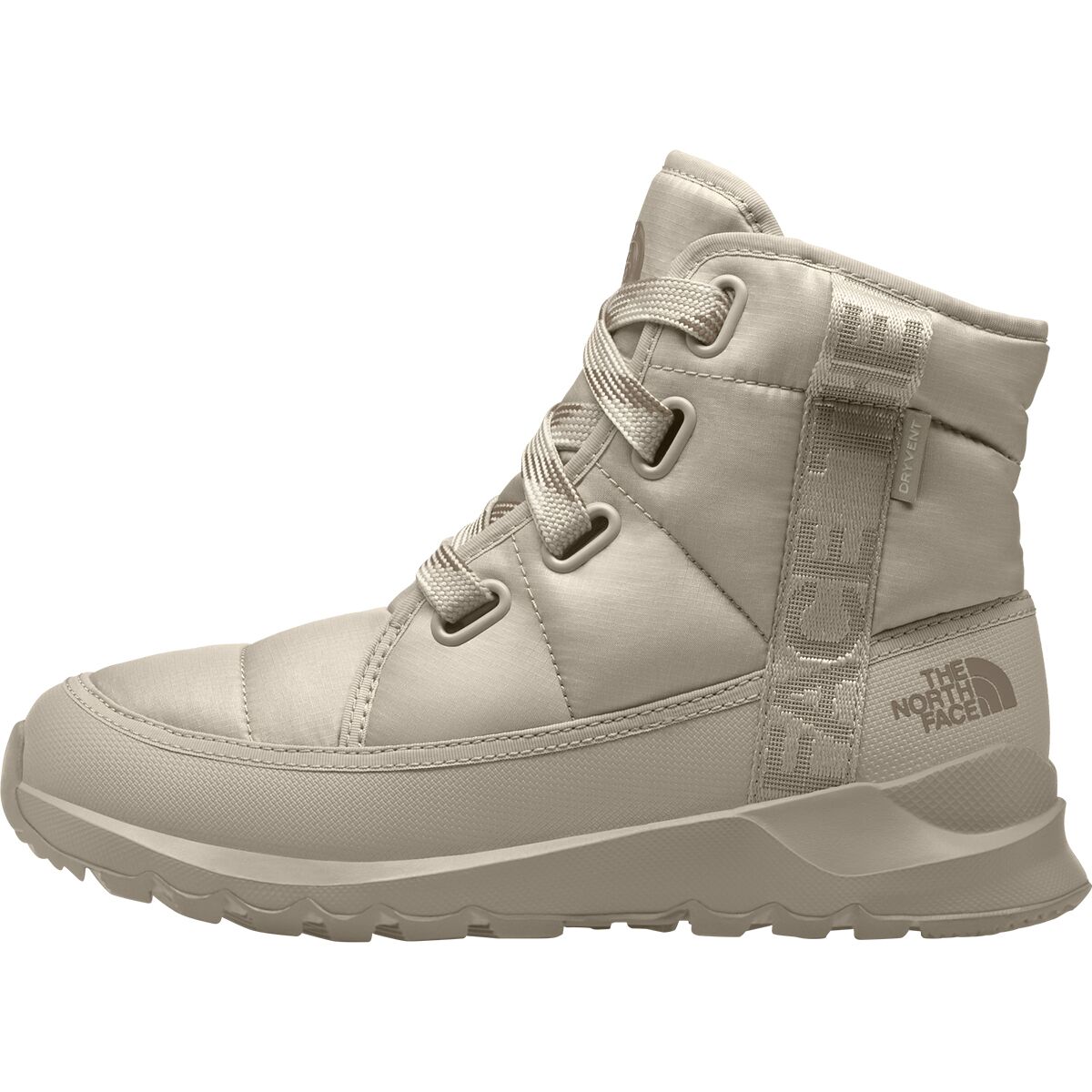 Image of The North Face ThermoBall Lace Up Luxe WP Boot - Women's Timeless Taupe/Garnet Red, 8.0