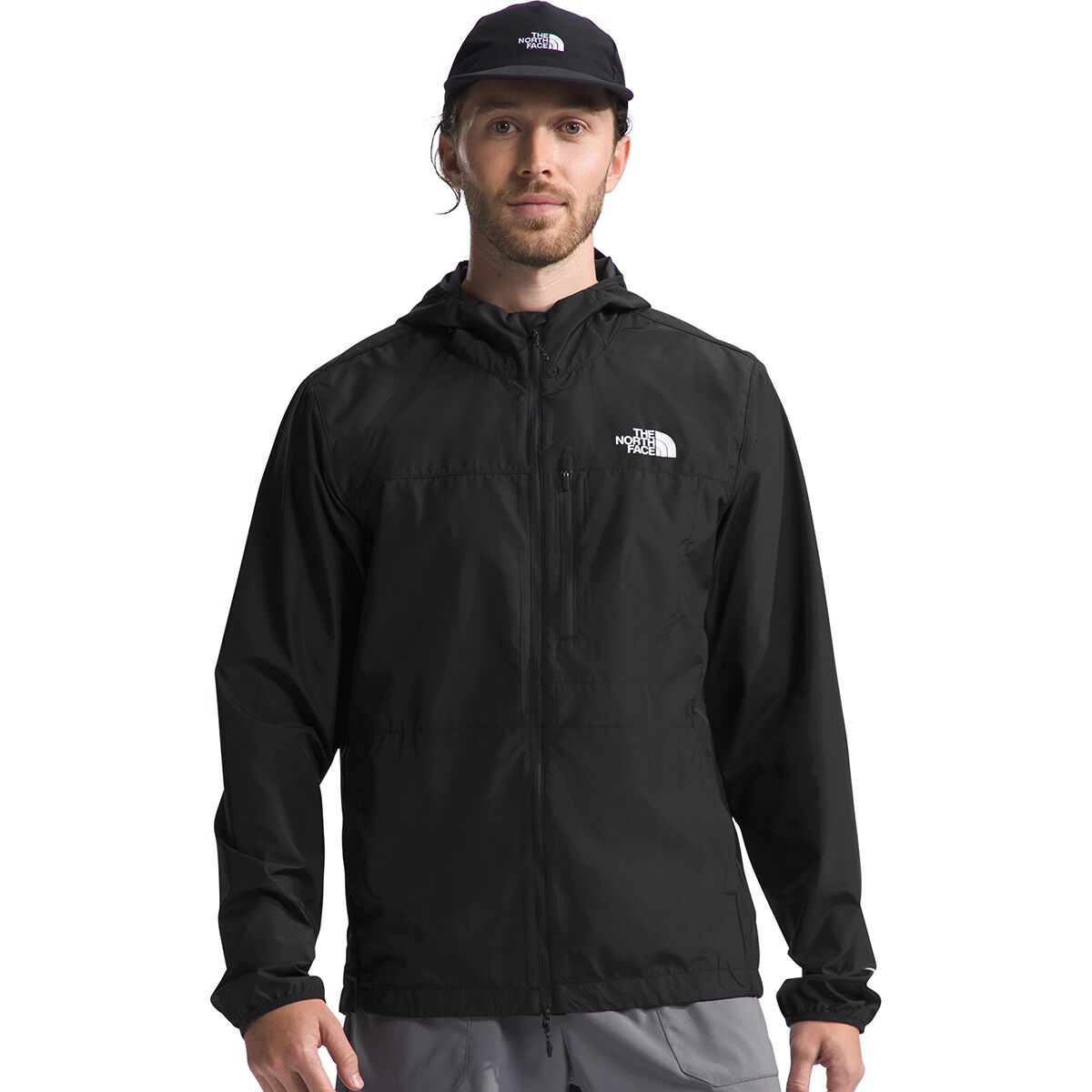 Image of The North Face Higher Run Wind Jacket - Men's TNF Black/NPF, XL