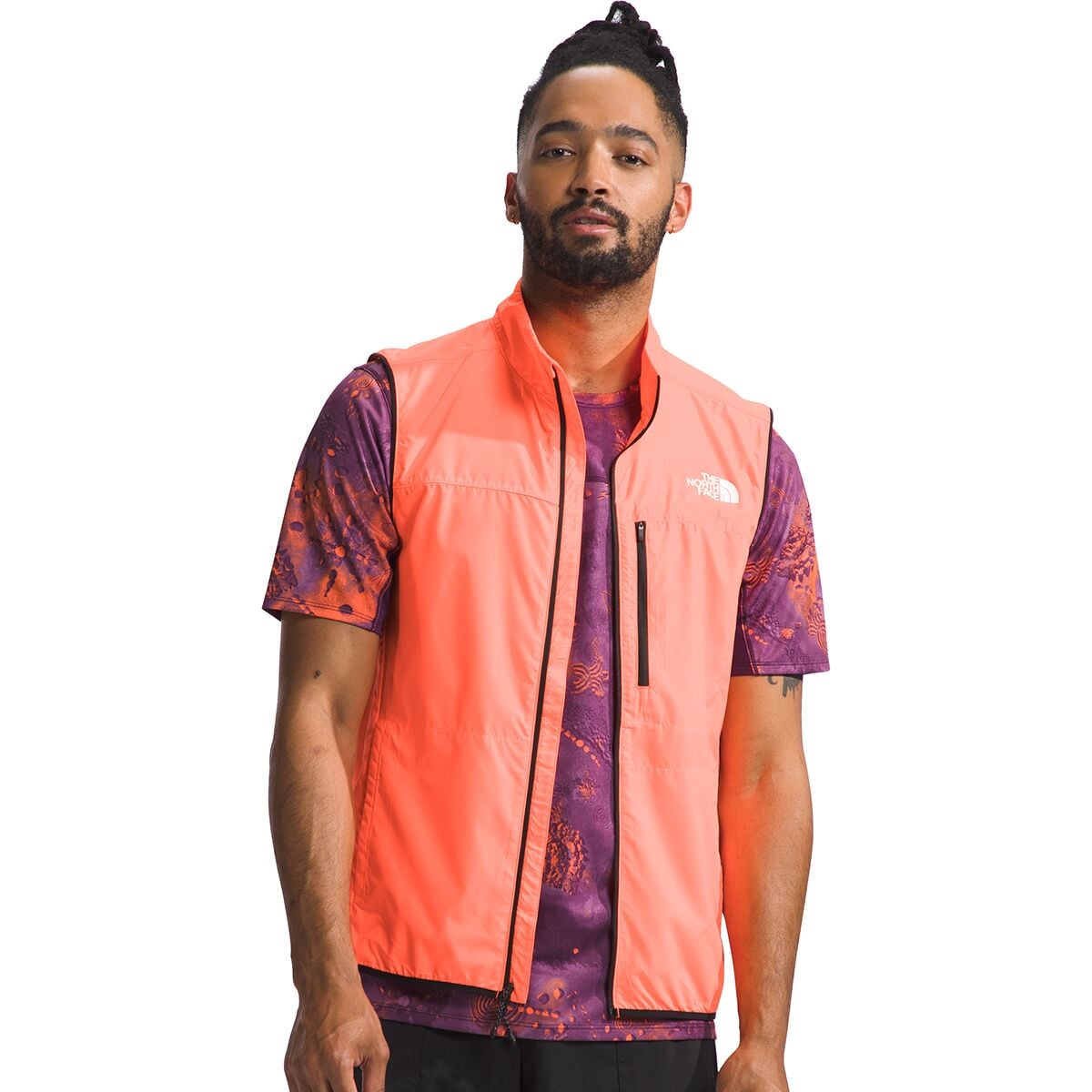 The North Face Higher Run Wind Vest - Men's Vivid Flame, S
