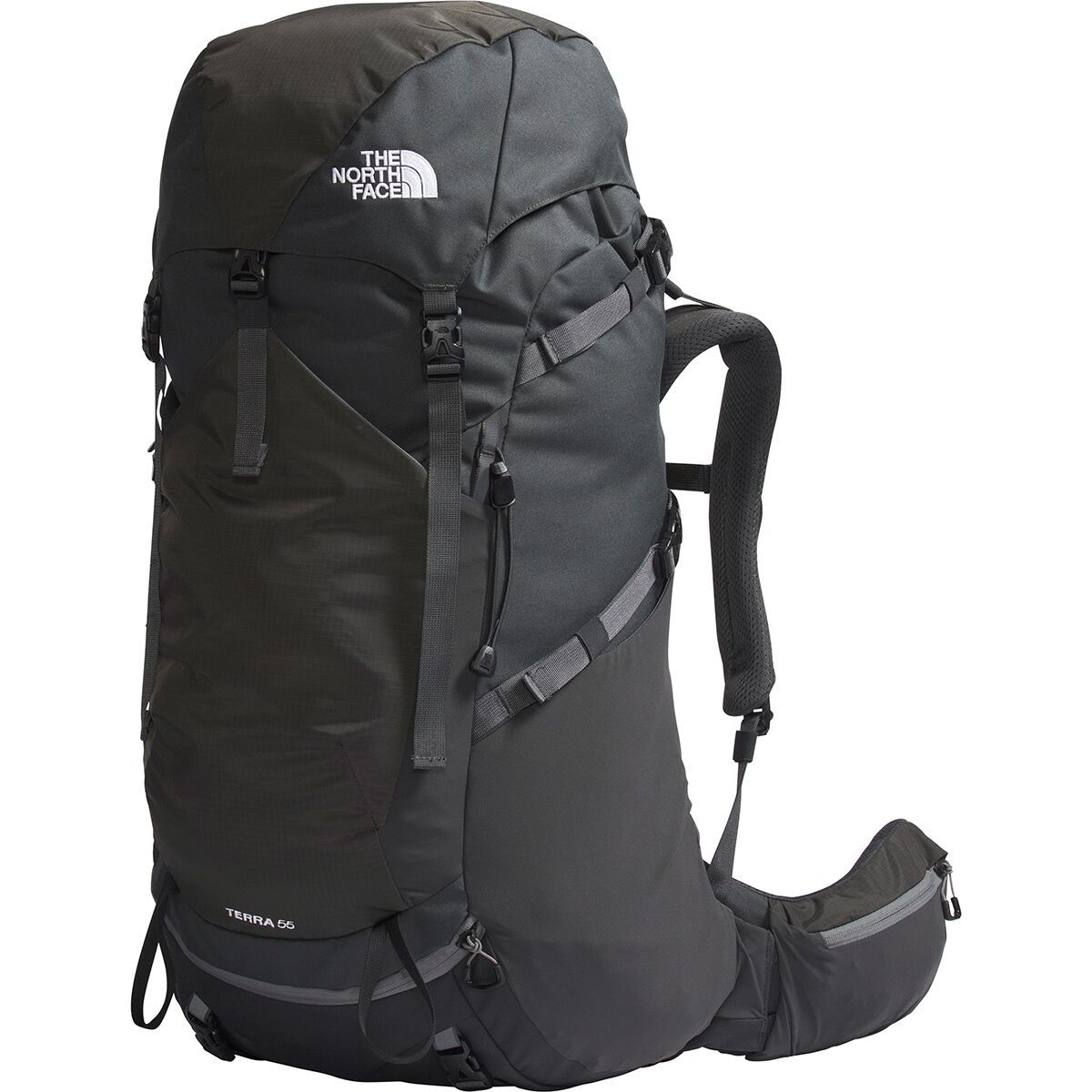 Image of The North Face Terra 55L Backpack - Women's Asphalt Grey/TNF Black-NPF, XS/S