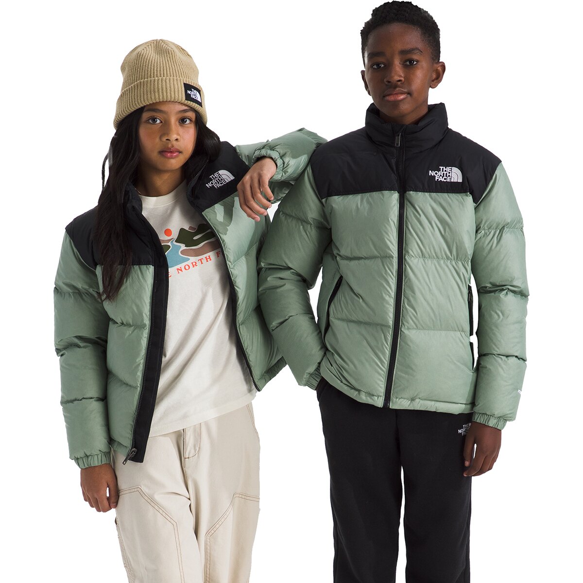 Image of The North Face 1996 Retro Nuptse Jacket - Kids' Slate Moss, L