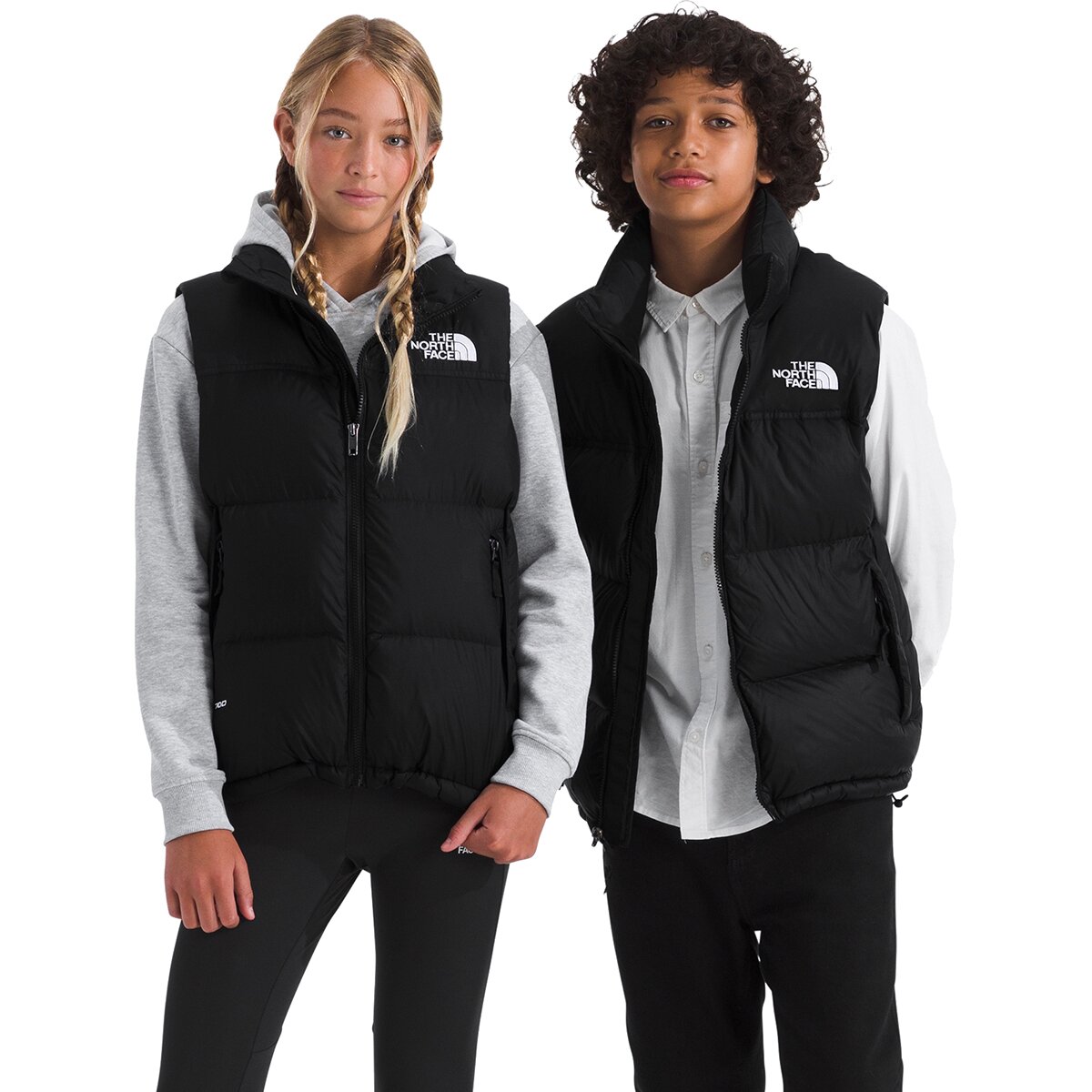Image of The North Face 1996 Retro Nuptse Vest - Kids' TNF Black/TNF Black/Recycled Down, S