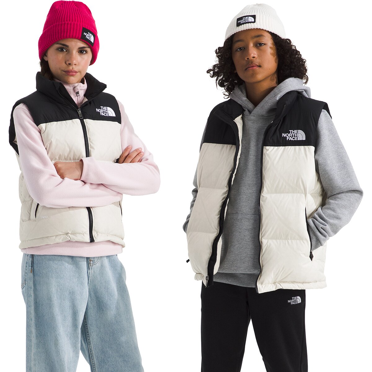 Image of The North Face 1996 Retro Nuptse Vest - Kids' White Dune, XL