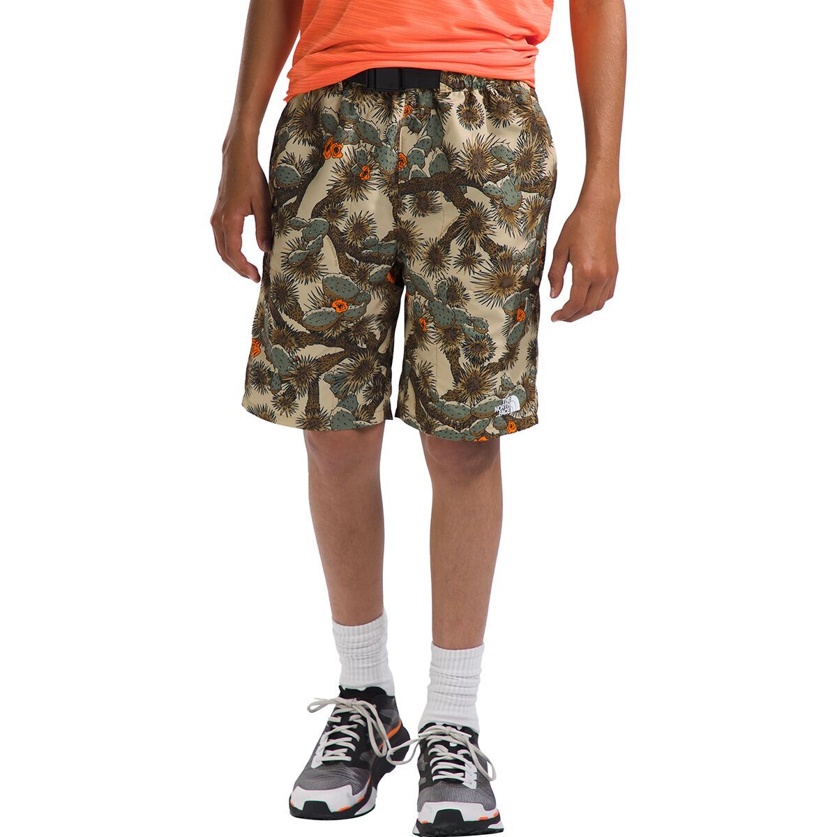 Image of The North Face Amphibious Class V Belted Short - Boys' Utility Brown TNF Cactus Camo Print, M