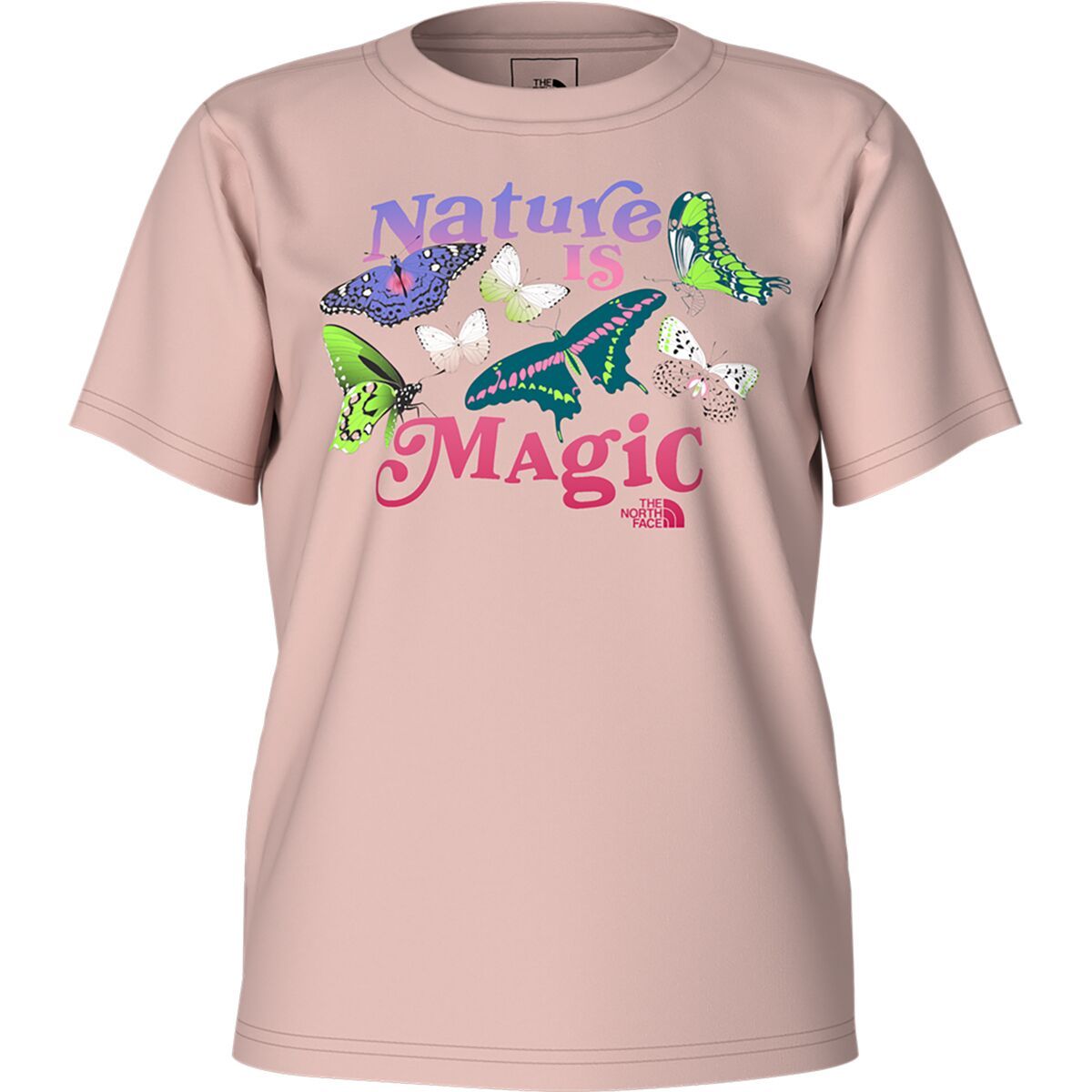The North Face Graphic Short-Sleeve T-Shirt - Girls' Pink Moss/Nature Is Magic Graphic, XXL