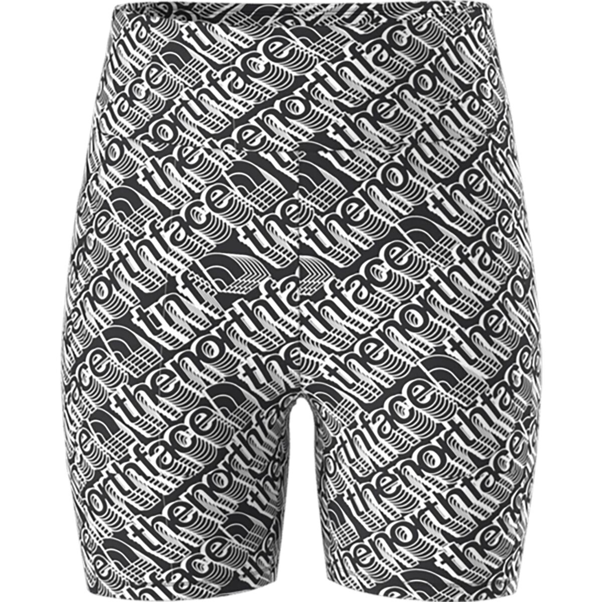 Image of The North Face Never Stop Bike Short - Girls' TNF Black Diags Logo Print, S