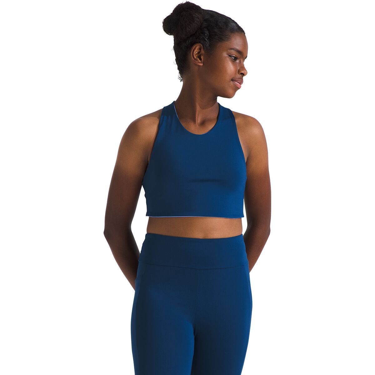 Image of The North Face Never Stop Reversible Tanklette - Girls' Estate Blue/Virtual Blue, S