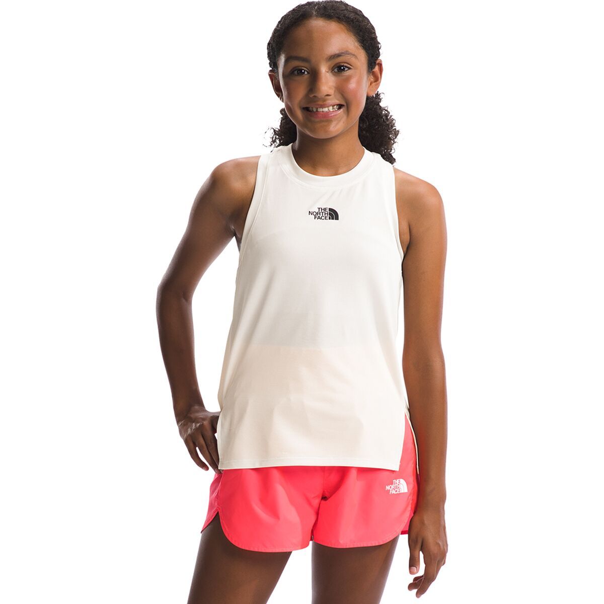 The North Face Never Stop Tank Top - Girls' White Dune, XL