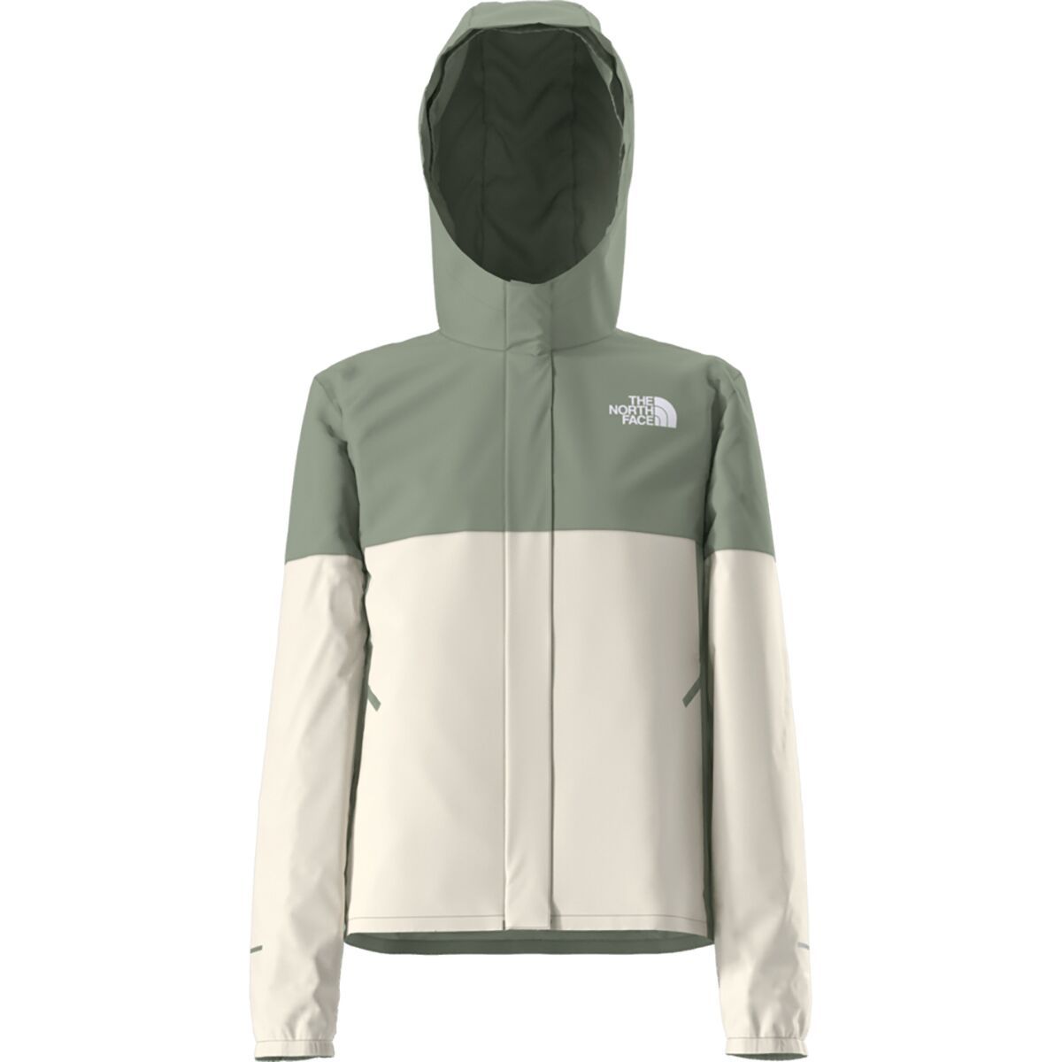 Image of The North Face Warm Antora Rain Jacket - Girls' Slate Moss/White Dune, S