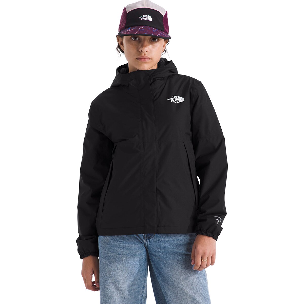 Image of The North Face Warm Antora Rain Jacket - Girls' TNF Black/TNF Black, XL