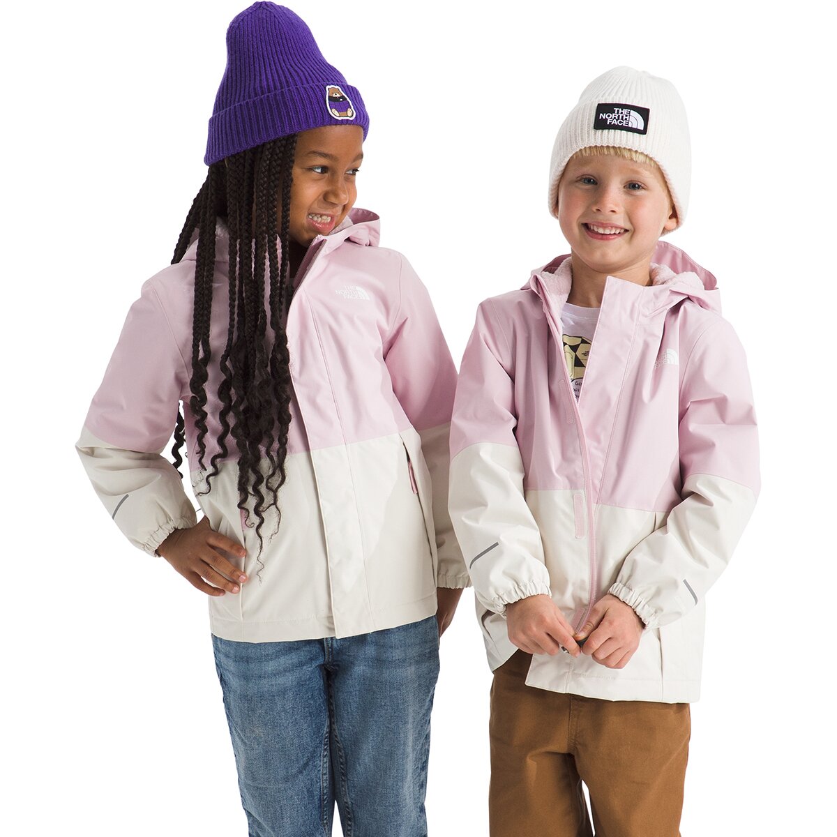 Image of The North Face Warm Antora Rain Jacket - Toddlers' Pale Blossom/White Dune, 2T