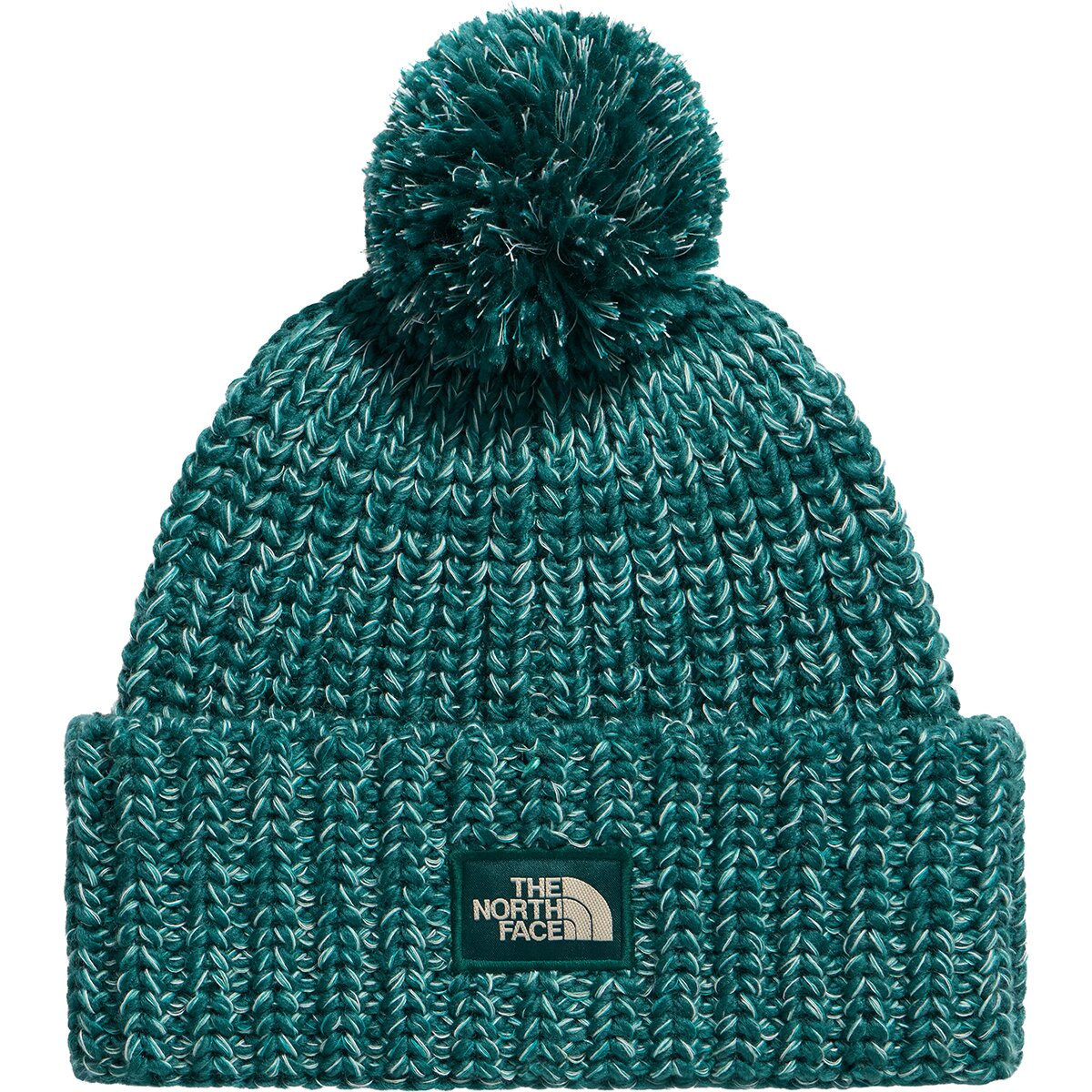 Image of The North Face Cozy Chunky Cabin Beanie Pacific Teal/Slate Moss/Evergreen, One Size
