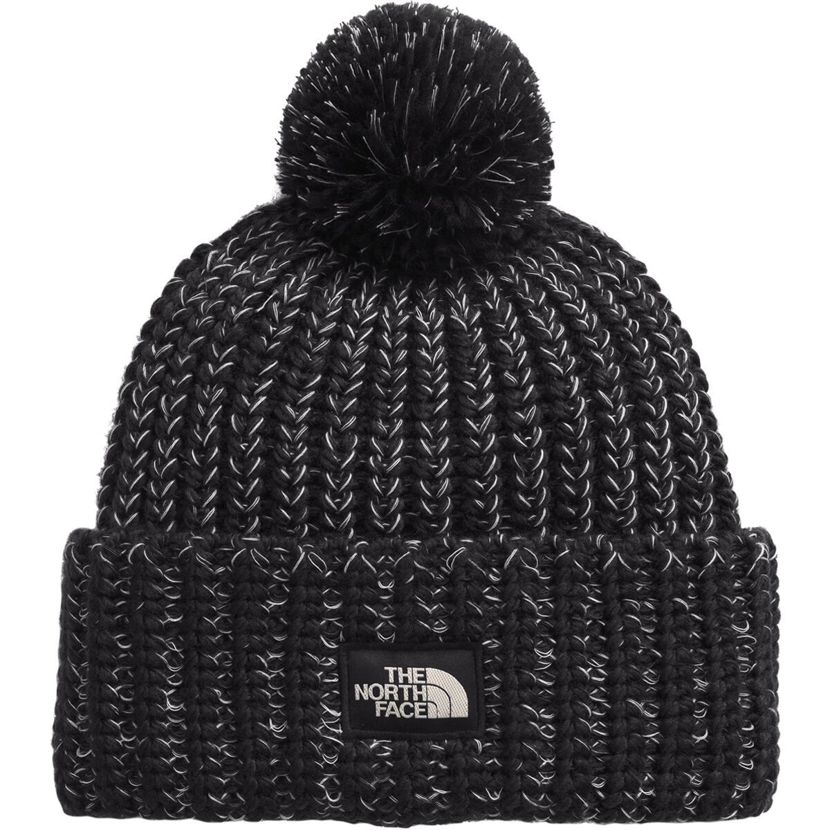 The North Face Cozy Chunky Cabin Beanie TNF Black/White Dune, One Size