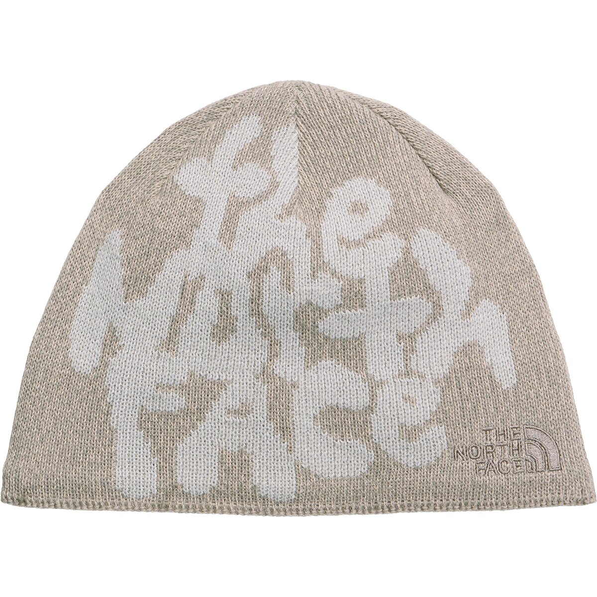Image of The North Face Jim Beanie Stone Slab Heather/Graphic, One Size