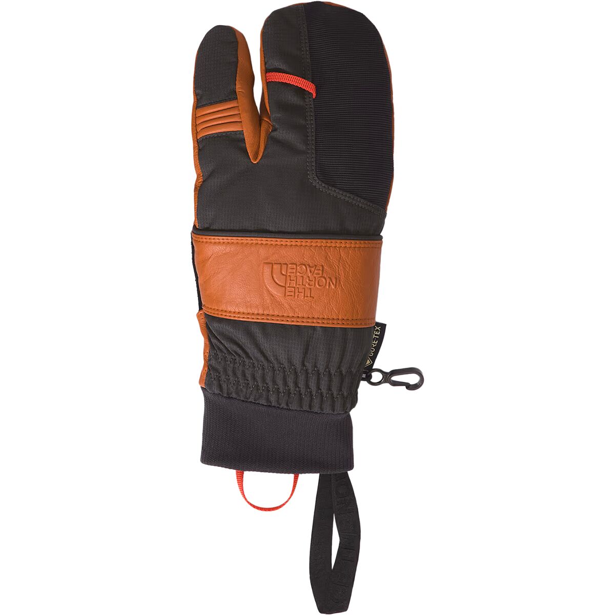 The North Face Montana Pro Sg GTX Trigger Mitt Leather Brown Asphalt Grey Medium