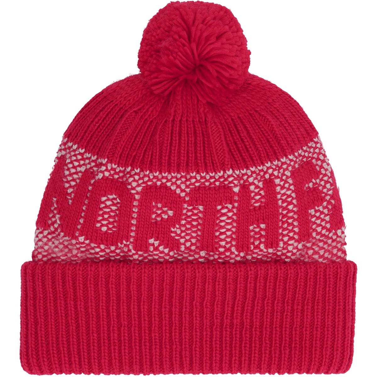 Image of The North Face Retro Cabin Beanie TNF Red/White Dune, One Size