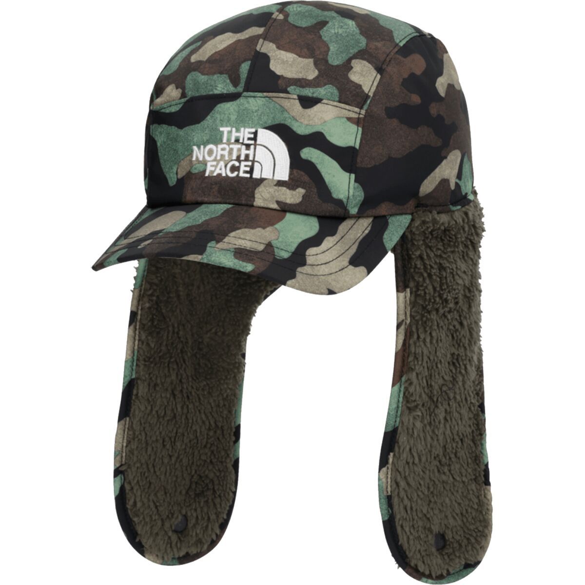 Image of The North Face Shasta Trapper Hat - Kids' TNF Black TNF Camo Small Print, S