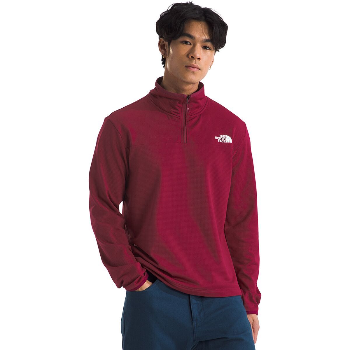 The North Face Cedar Trail Grid Fleece 1/4-Zip Jacket - Men's Forest Olive, XL