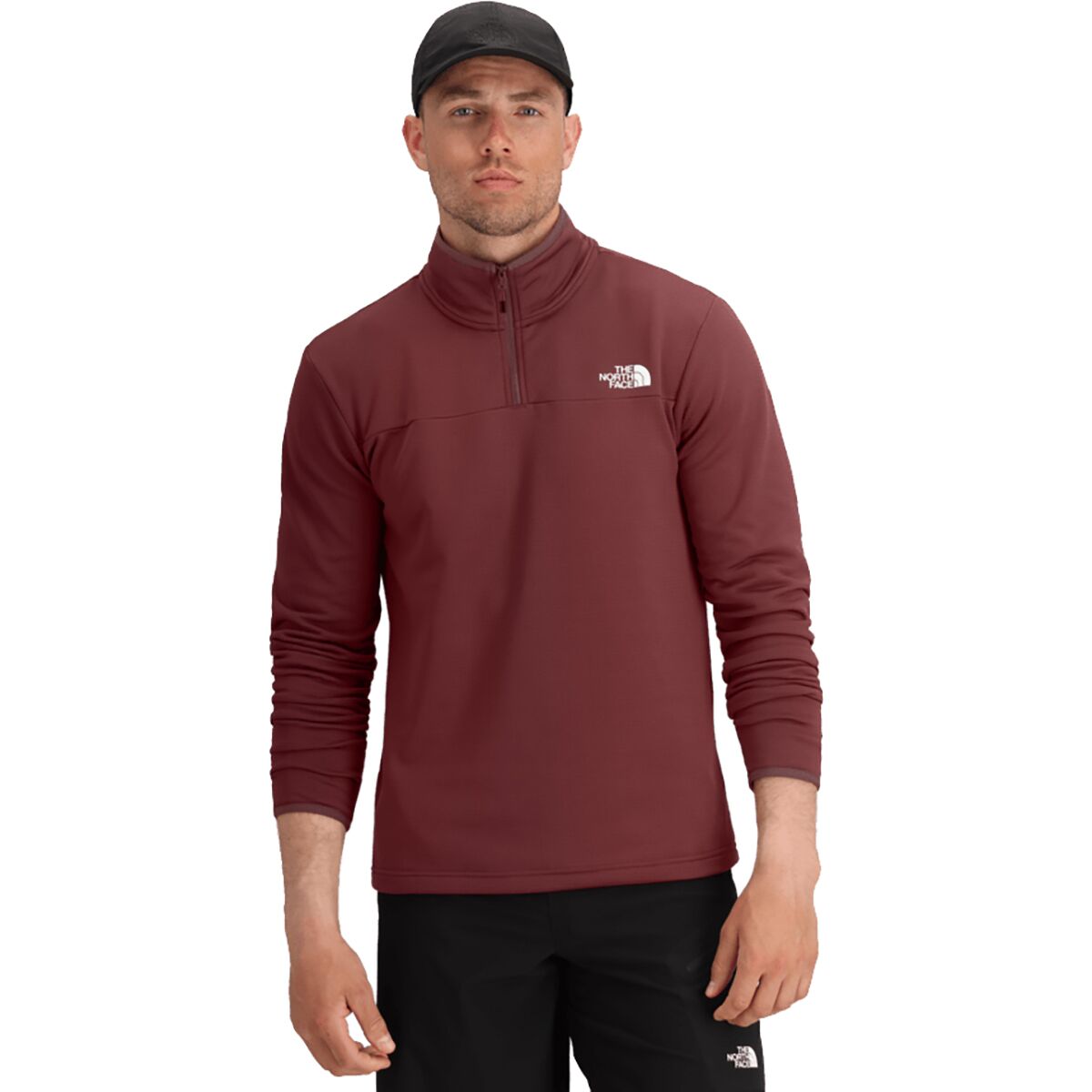 Image of The North Face Cedar Trail Grid Fleece 1/4-Zip Jacket - Men's Sumac, L