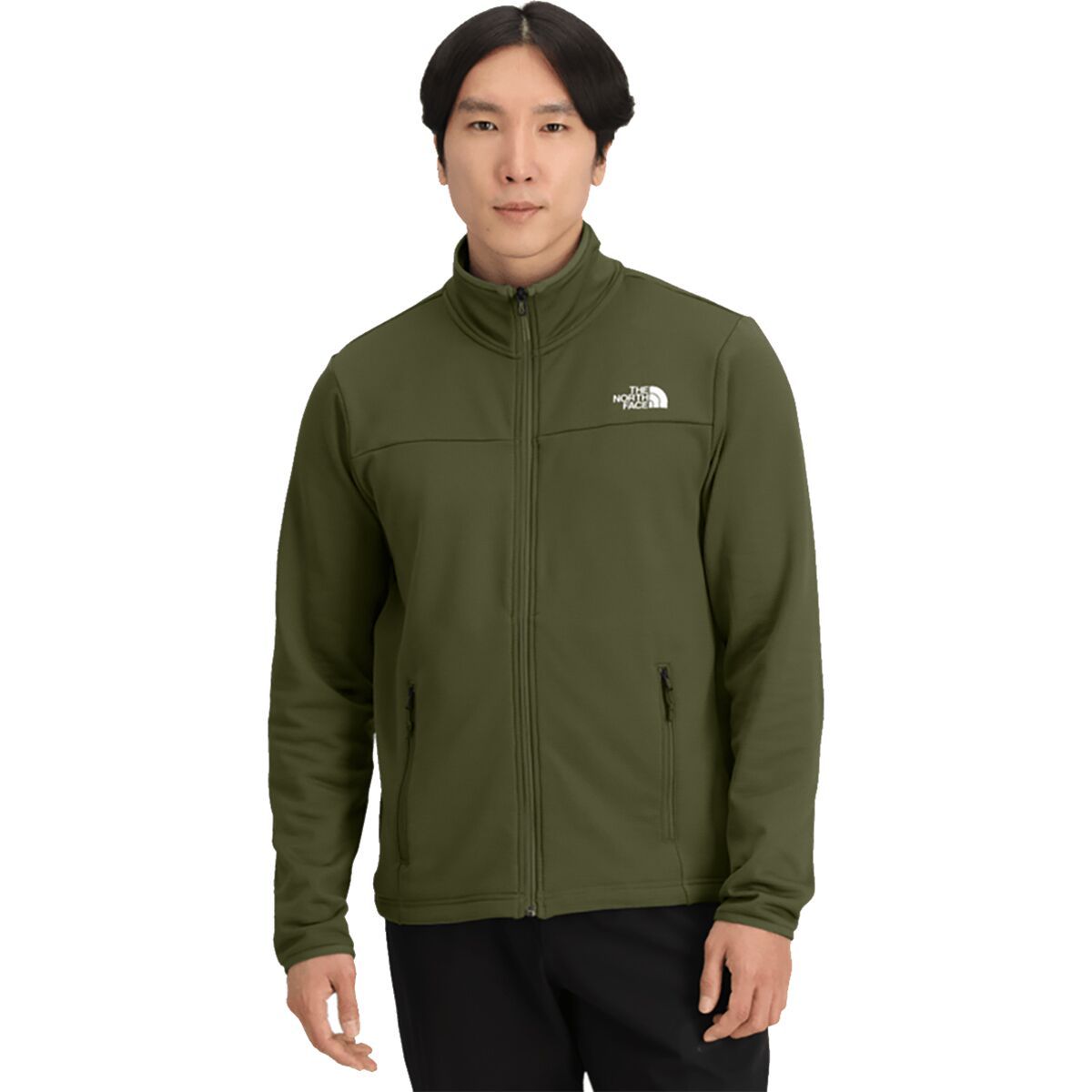 Image of The North Face Cedar Trail Grid Fleece Full Zip Jacket - Men's Woodland Green, XL