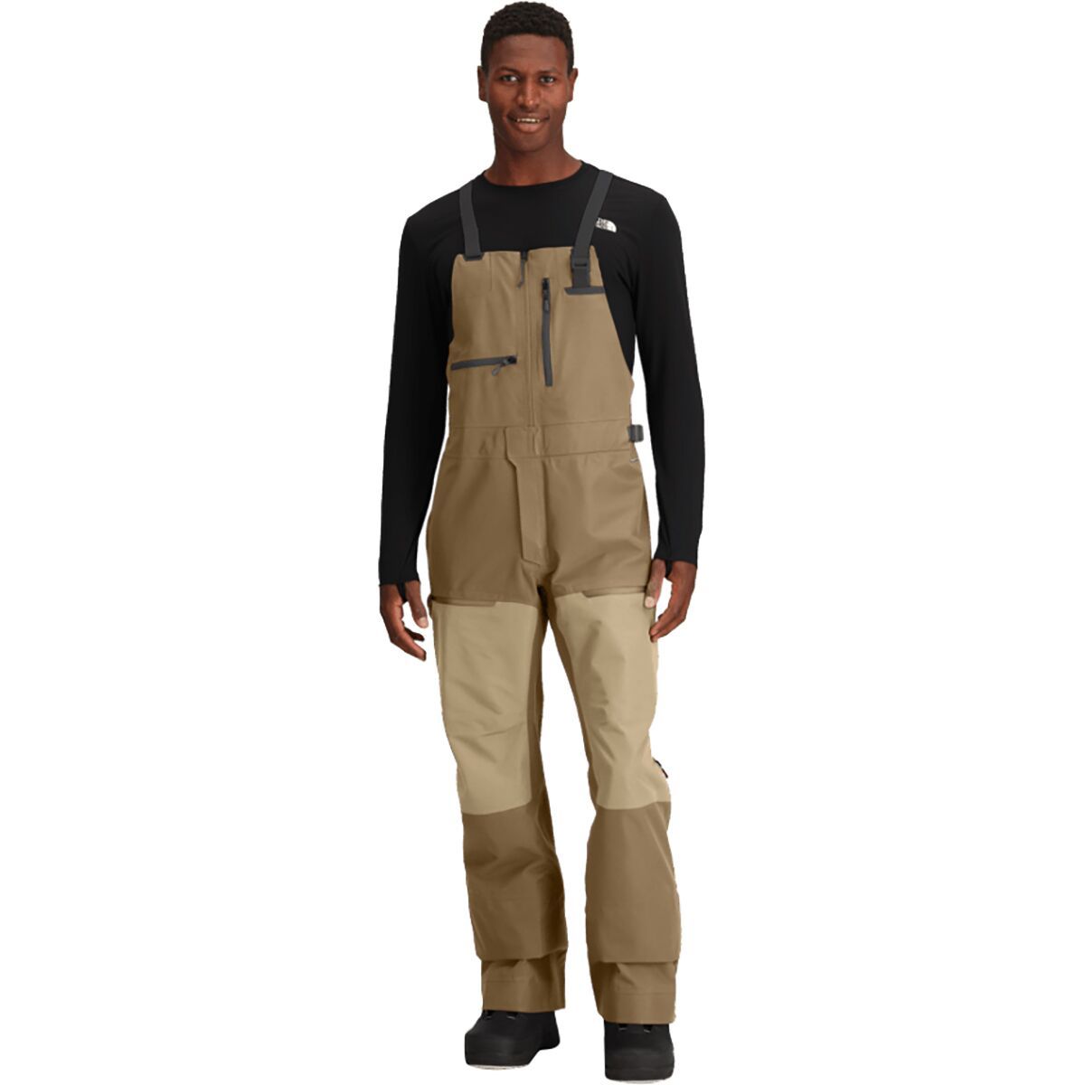 Image of The North Face Ceptor Bib Pant - Men's Utility Brown/Khaki Stone, S/Reg