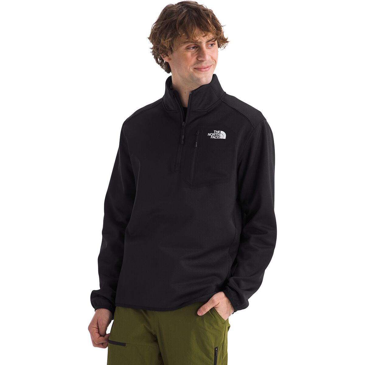 Image of The North Face Crest 1/4-Zip Jacket - Men's TNF Black, M