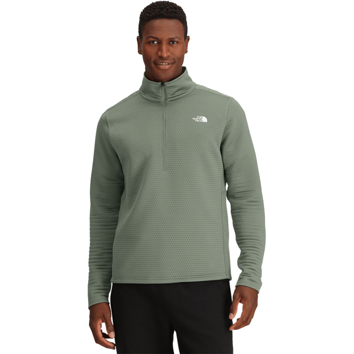Image of The North Face Dotknit Thermal 1/4-Zip Top - Men's Slate Moss, XS