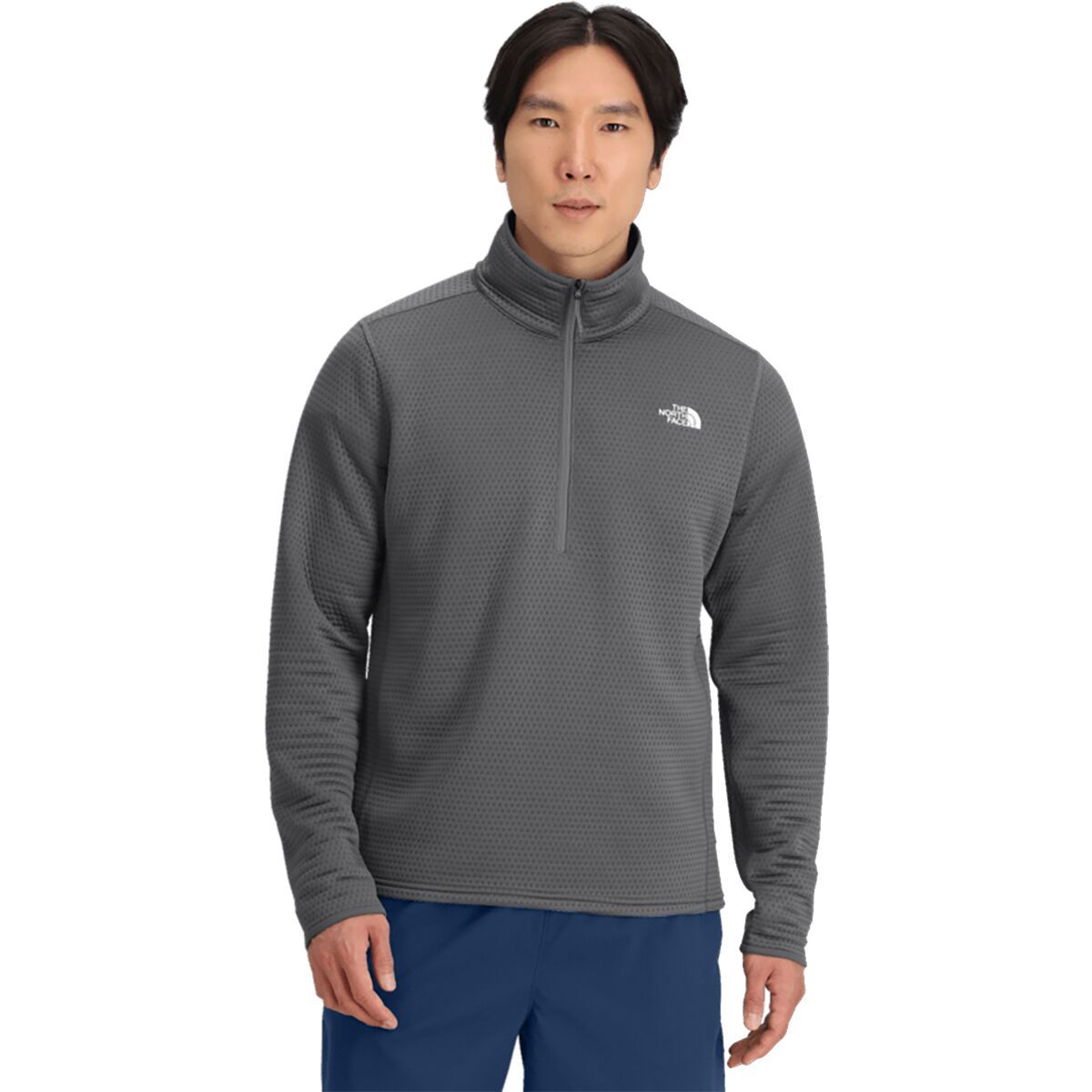 Image of The North Face Dotknit Thermal 1/4-Zip Top - Men's Smoked Pearl, M