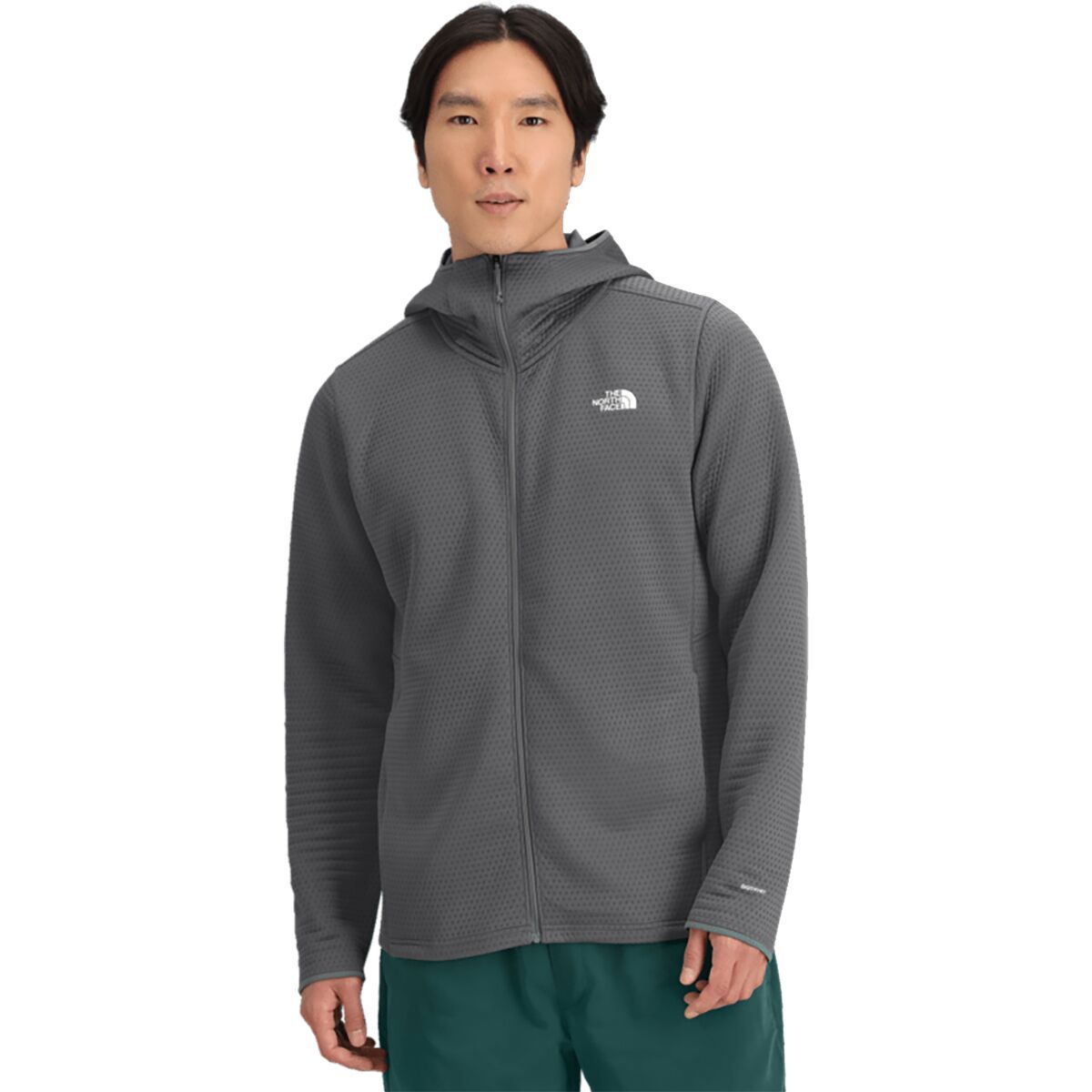 Image of The North Face Dotknit Thermal Full Zip Hoodie - Men's Smoked Pearl, XXL
