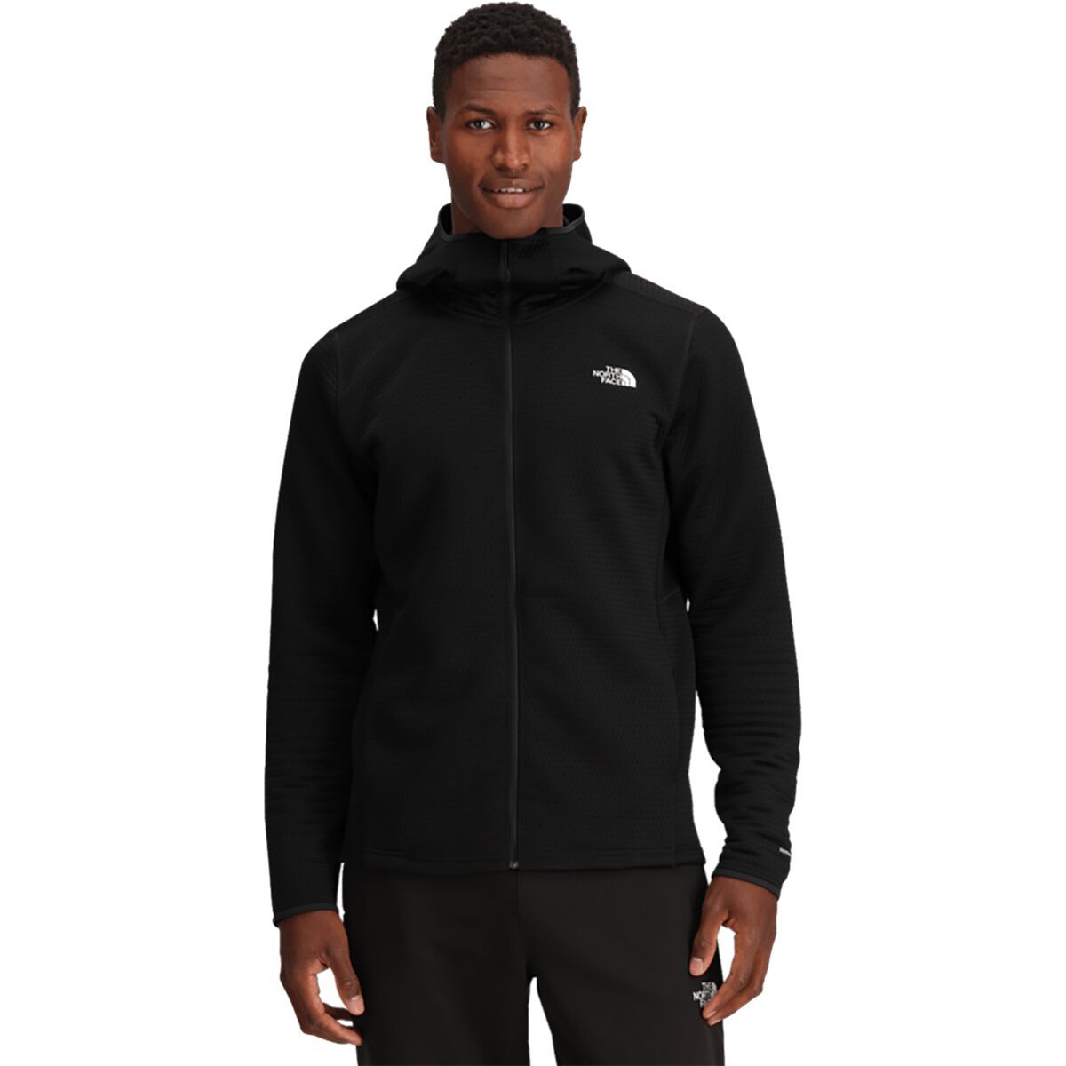 Image of The North Face Dotknit Thermal Full Zip Hoodie - Men's TNF Black, XS