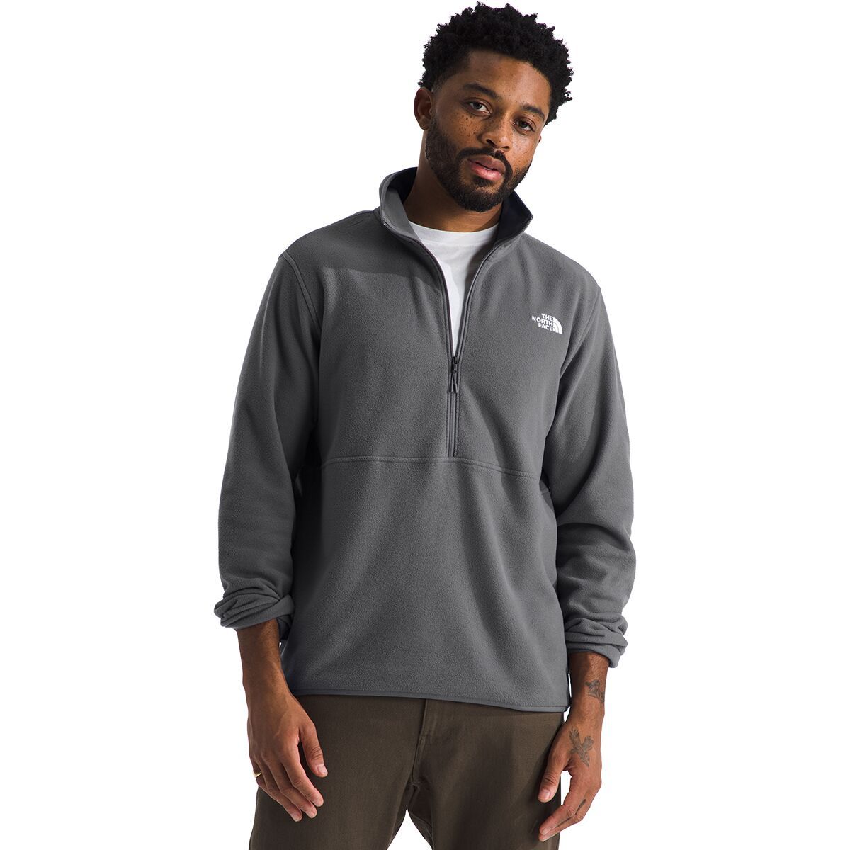 Image of The North Face Glacier Fleece 1/2-Zip Jacket - Men's Smoked Pearl, XL