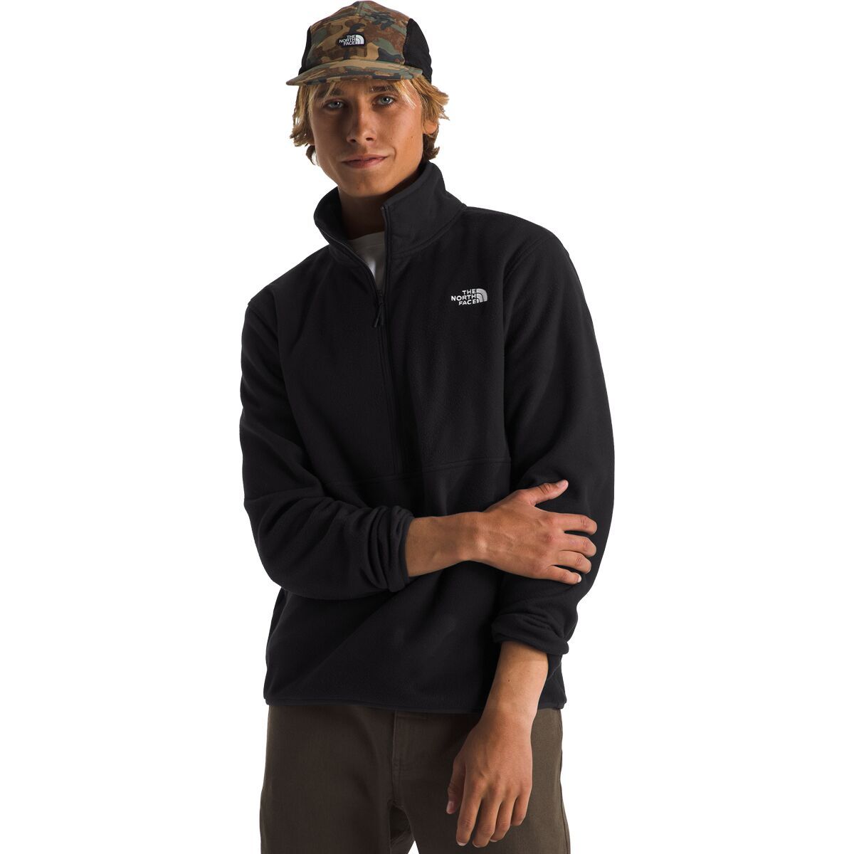 The North Face Glacier Fleece 1/2-Zip Jacket - Men's TNF Black, M