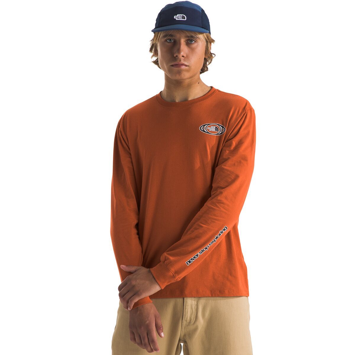 The North Face Long-Sleeve Brand Proud T-Shirt - Men's Earthen Copper/Art, S
