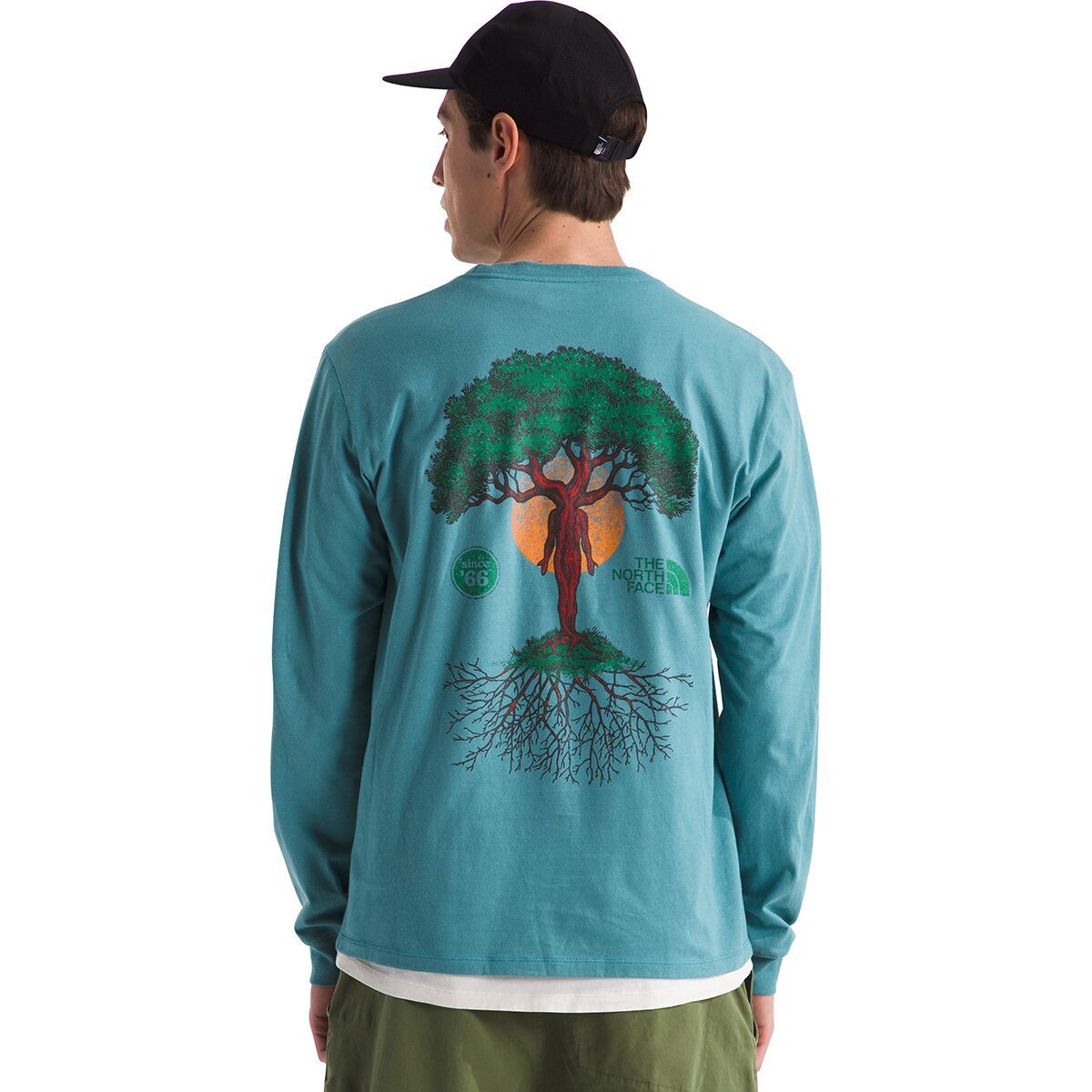 The North Face Long-Sleeve Crown Shyness T-Shirt - Men's Algae Blue, XL