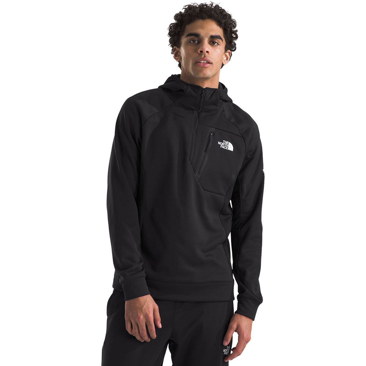 Image of The North Face Mountain Athletics Fleece HD 1/4-Zip Top - Men's TNF Black, M