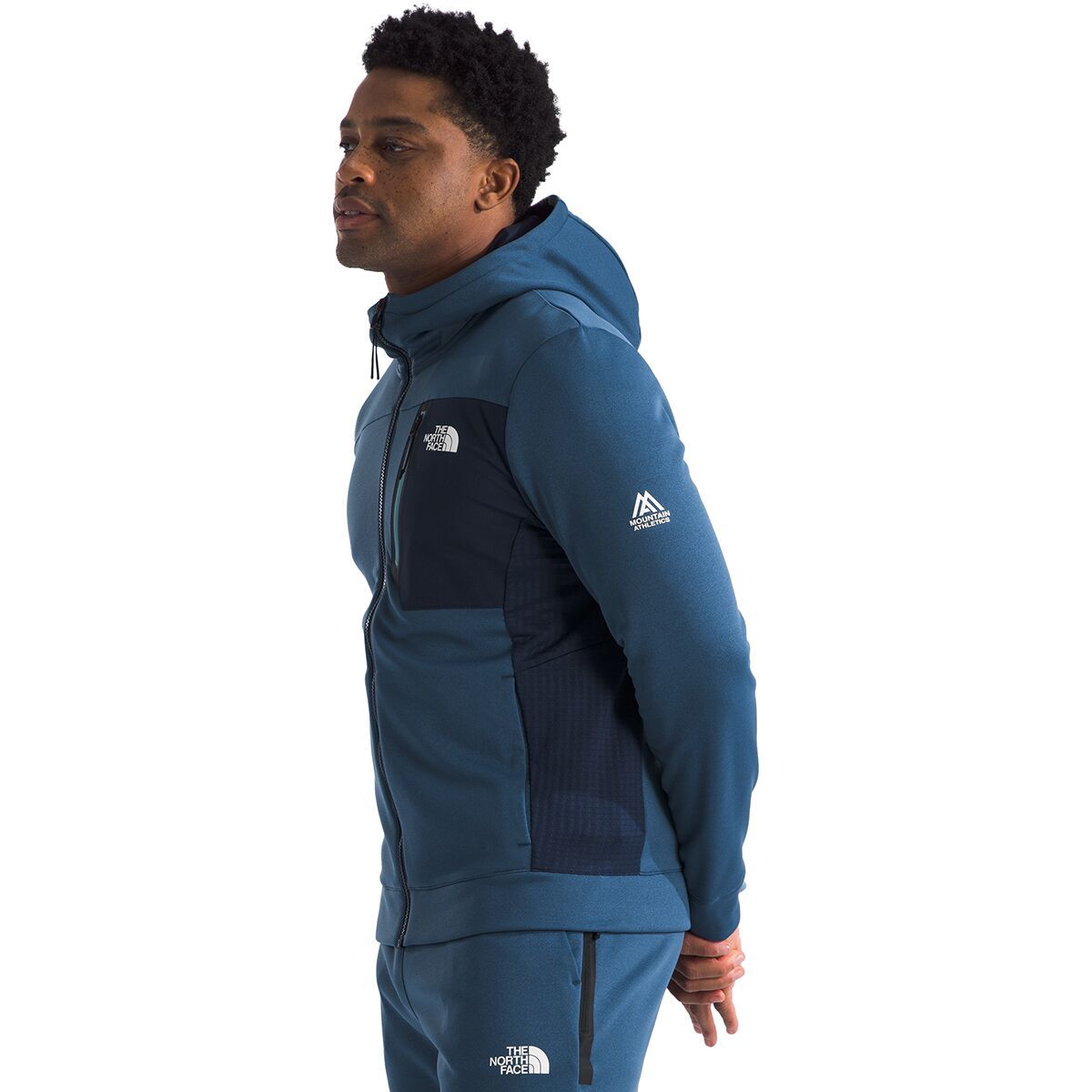 Image of The North Face Mountain Athletics Full Zip Fleece - Men's Shady Blue/Summit Navy, L