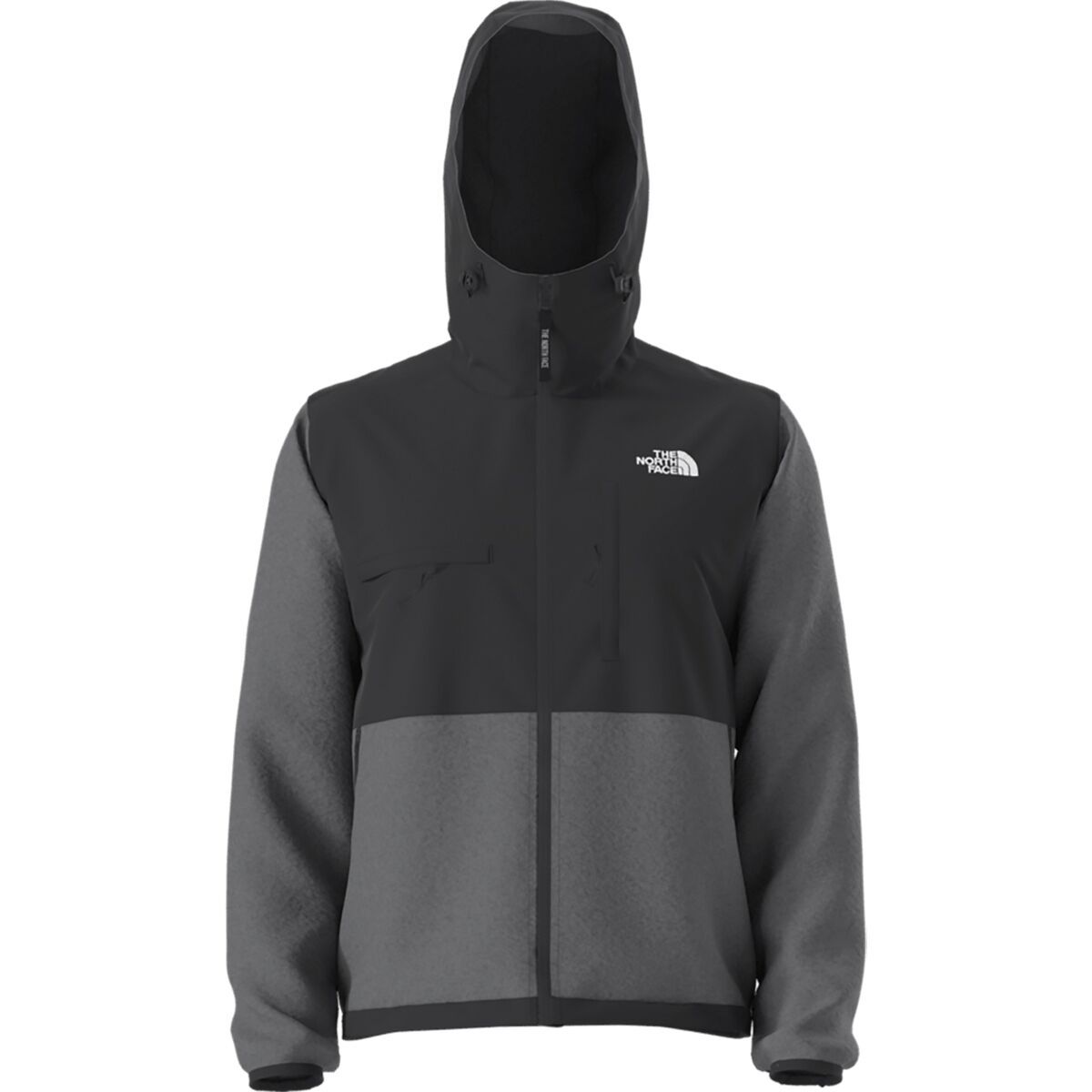 Image of The North Face Retro Denali Hoodie - Men's TNF Mid Grey Heather/TNF Black, L