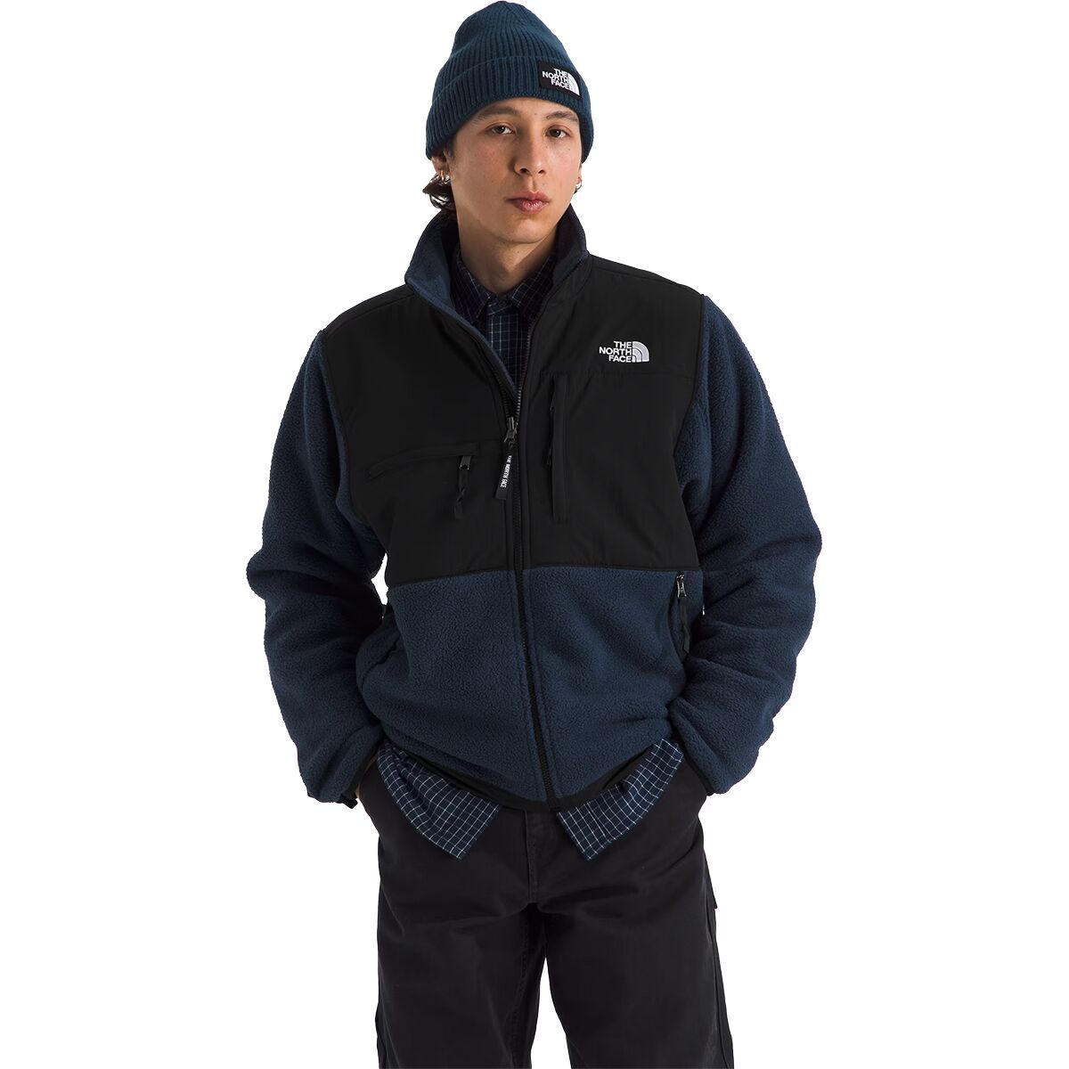 Image of The North Face Retro Denali Jacket - Men's Summit Navy/TNF Black, S