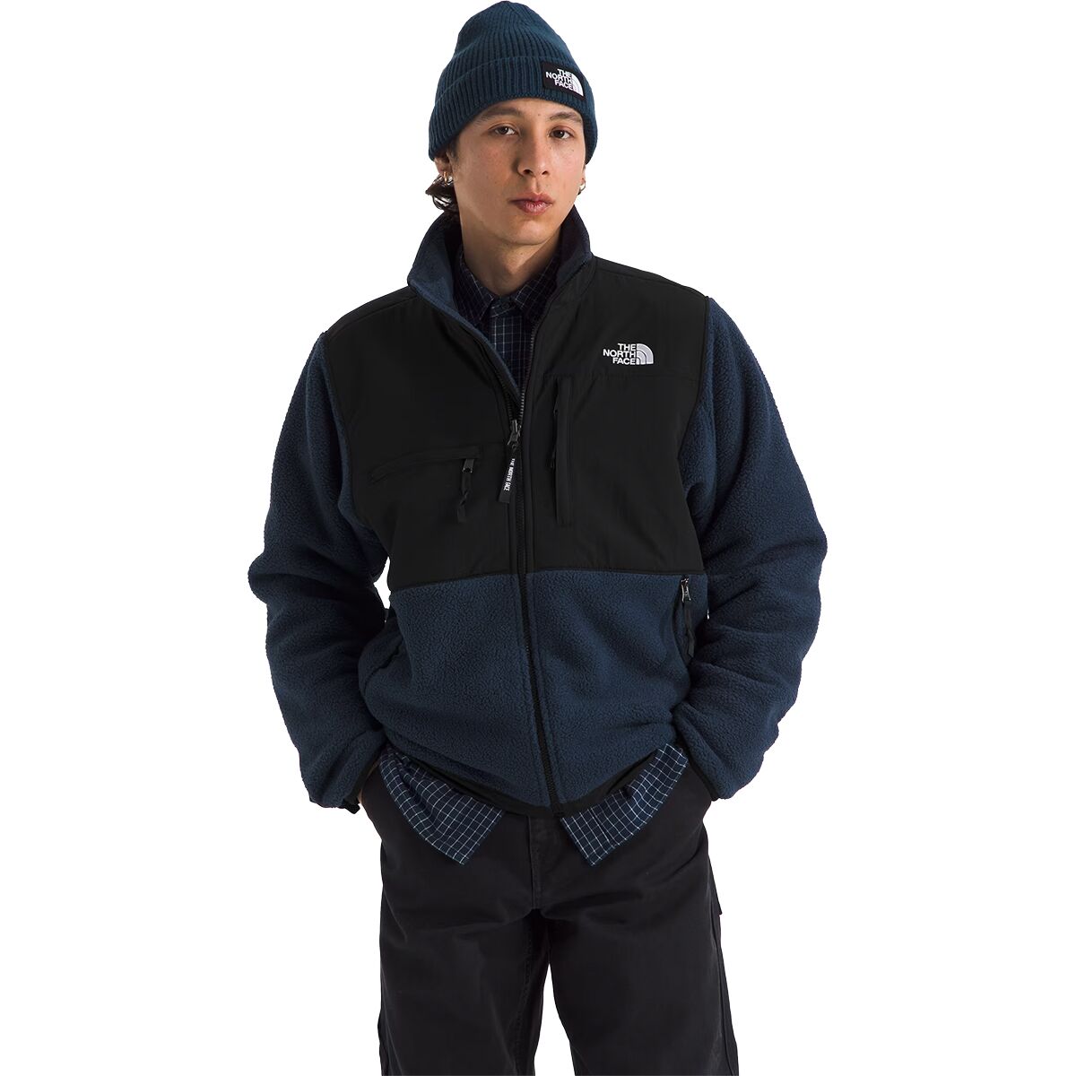 Image of The North Face Retro Denali Jacket - Men's Summit Navy/TNF Black, 3XL